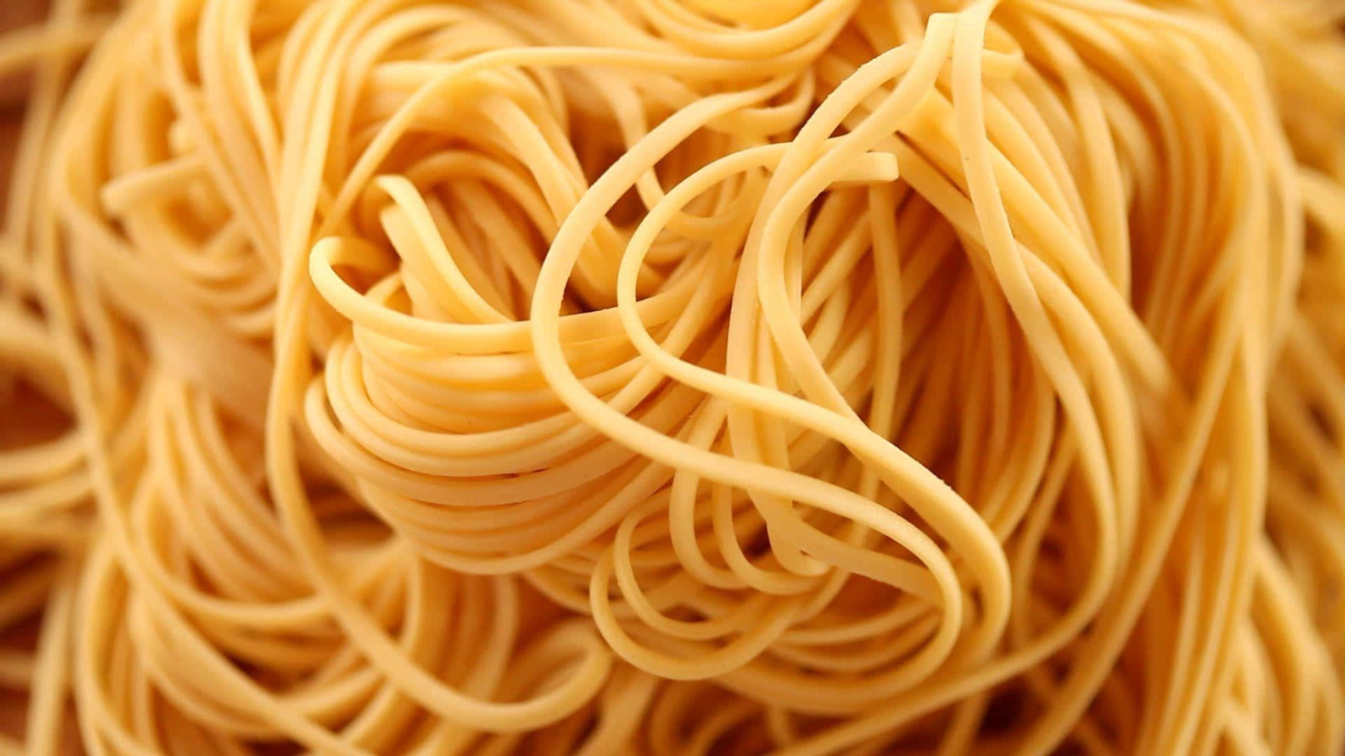 Classic Spaghetti Pasta Noodles, golden-yellow spaghetti strands, tangled, Full HD Desktop Wallpaper