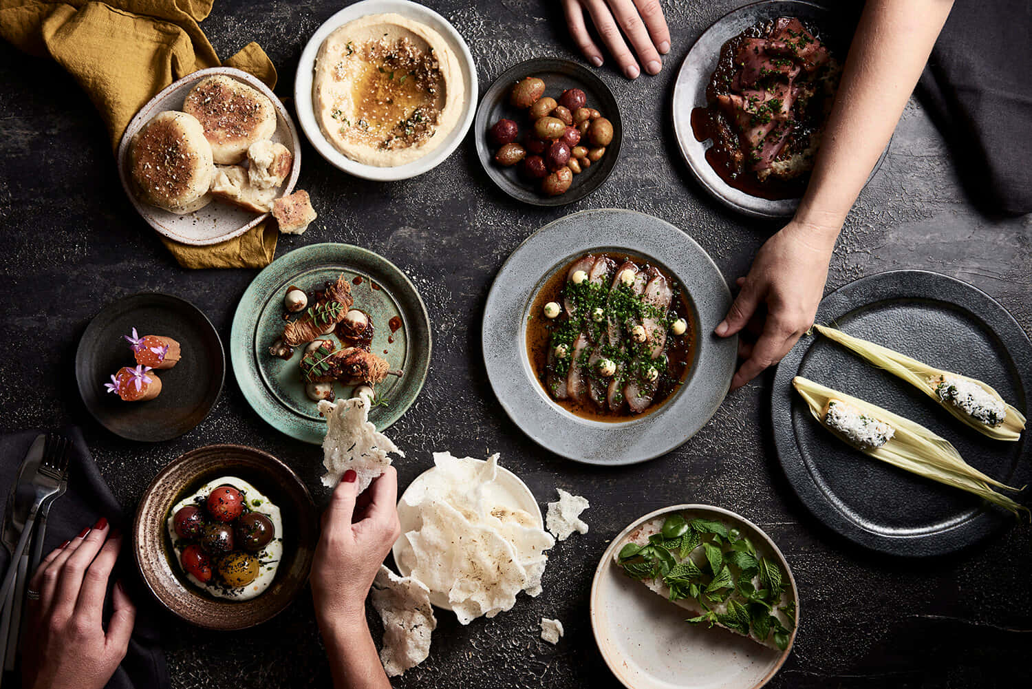 Food Table, soup, gourmet dishes, HD Desktop Wallpaper