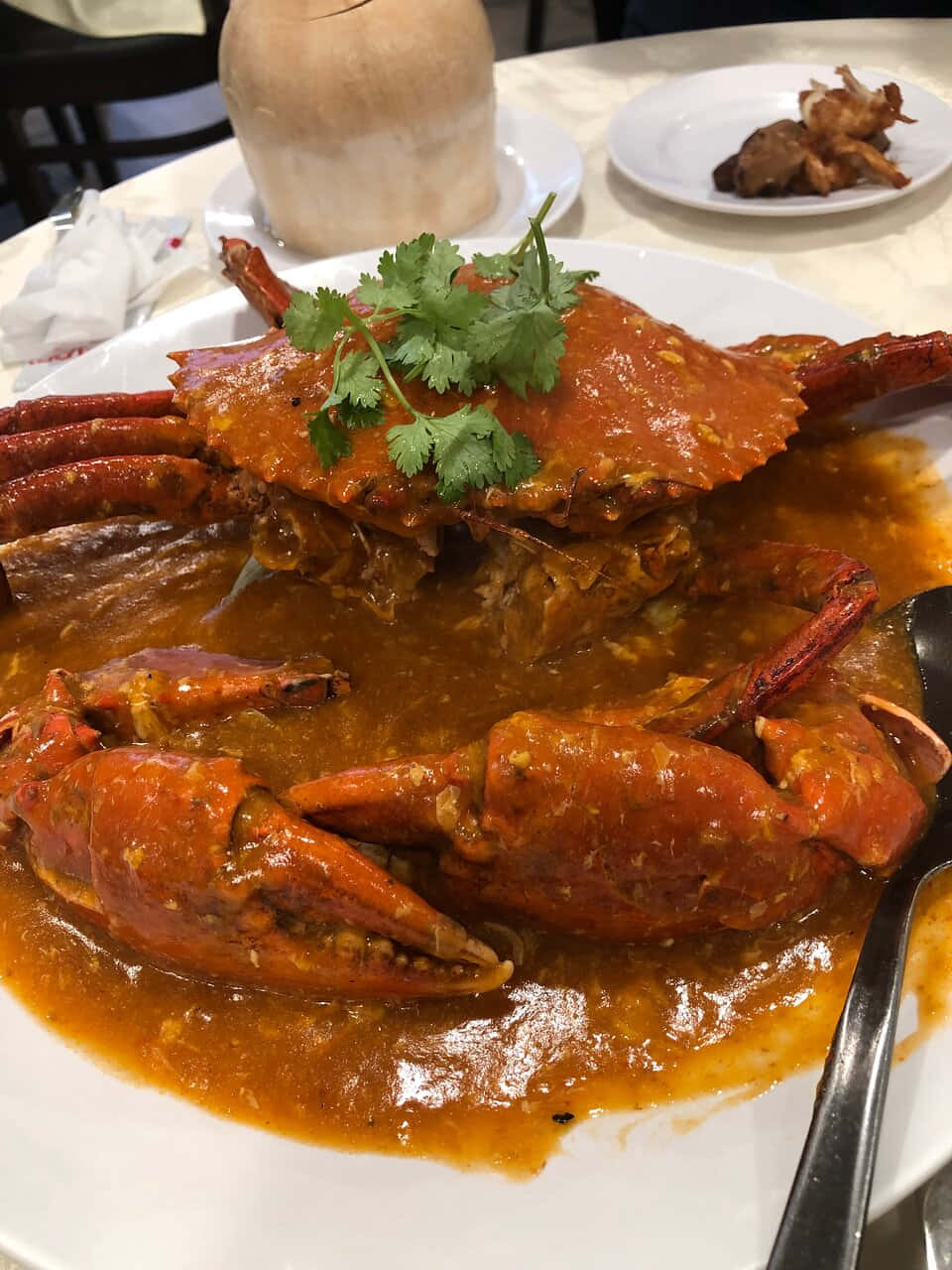 chilli crab dish, steamed crab, rich orange sauce, HD Phone Wallpaper