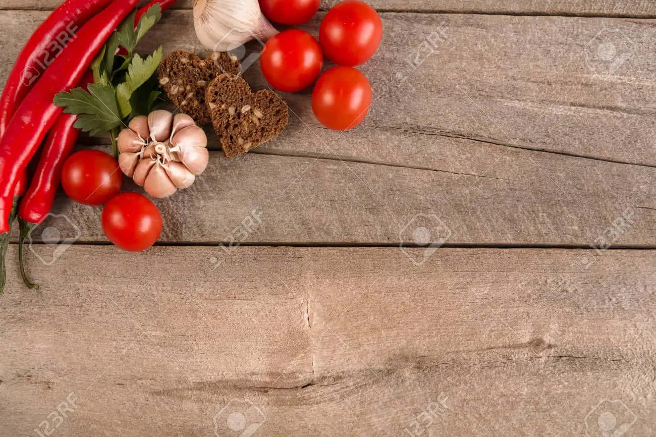 fresh tomatoes, garlic, chili peppers, HD Desktop Wallpaper