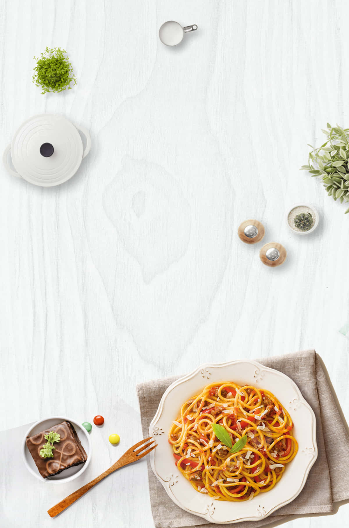 spaghetti, meat, vegetables, HD Phone Wallpaper
