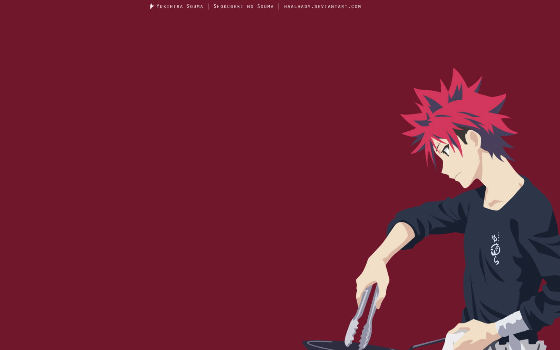 Soma, Shokugeki no Soma, spiky red hair, Full HD Desktop Wallpaper