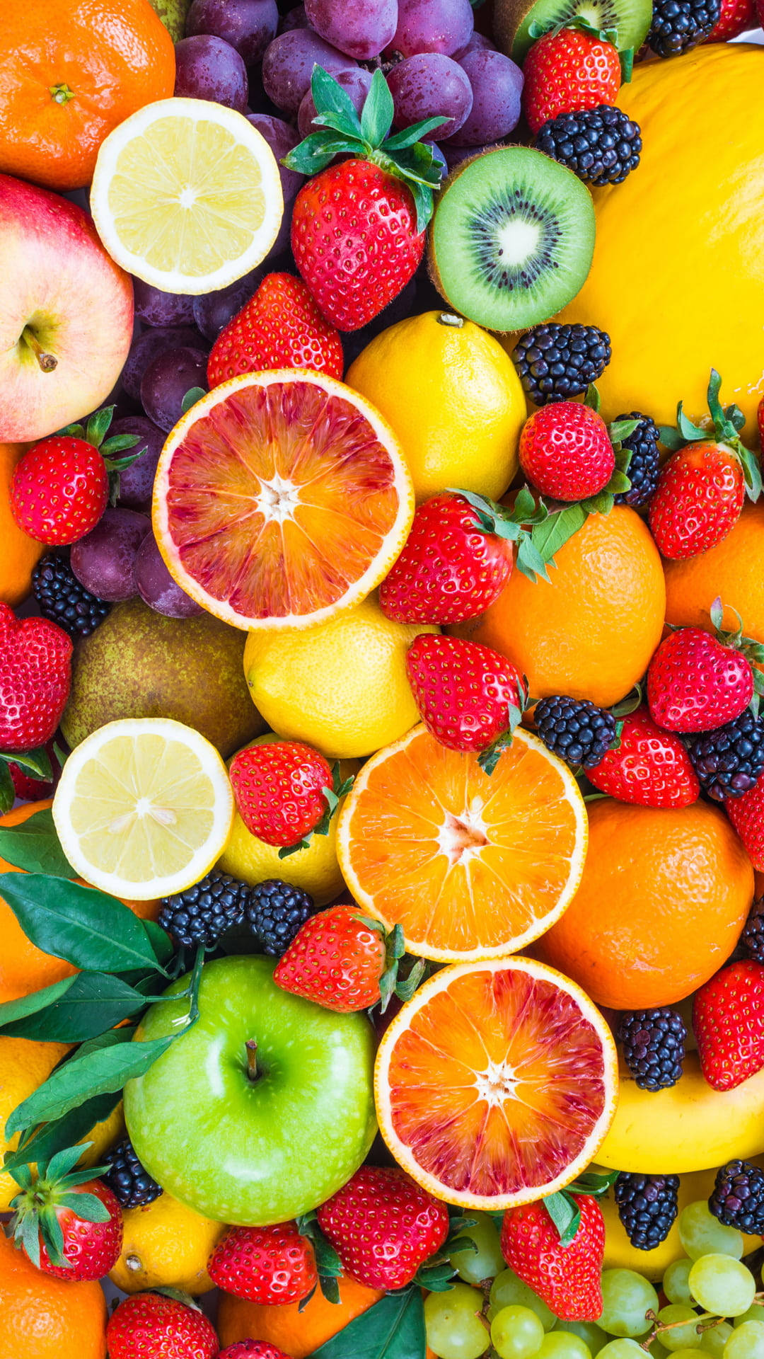 8K iPhone, vibrant, sliced fruits, Full HD Phone Wallpaper
