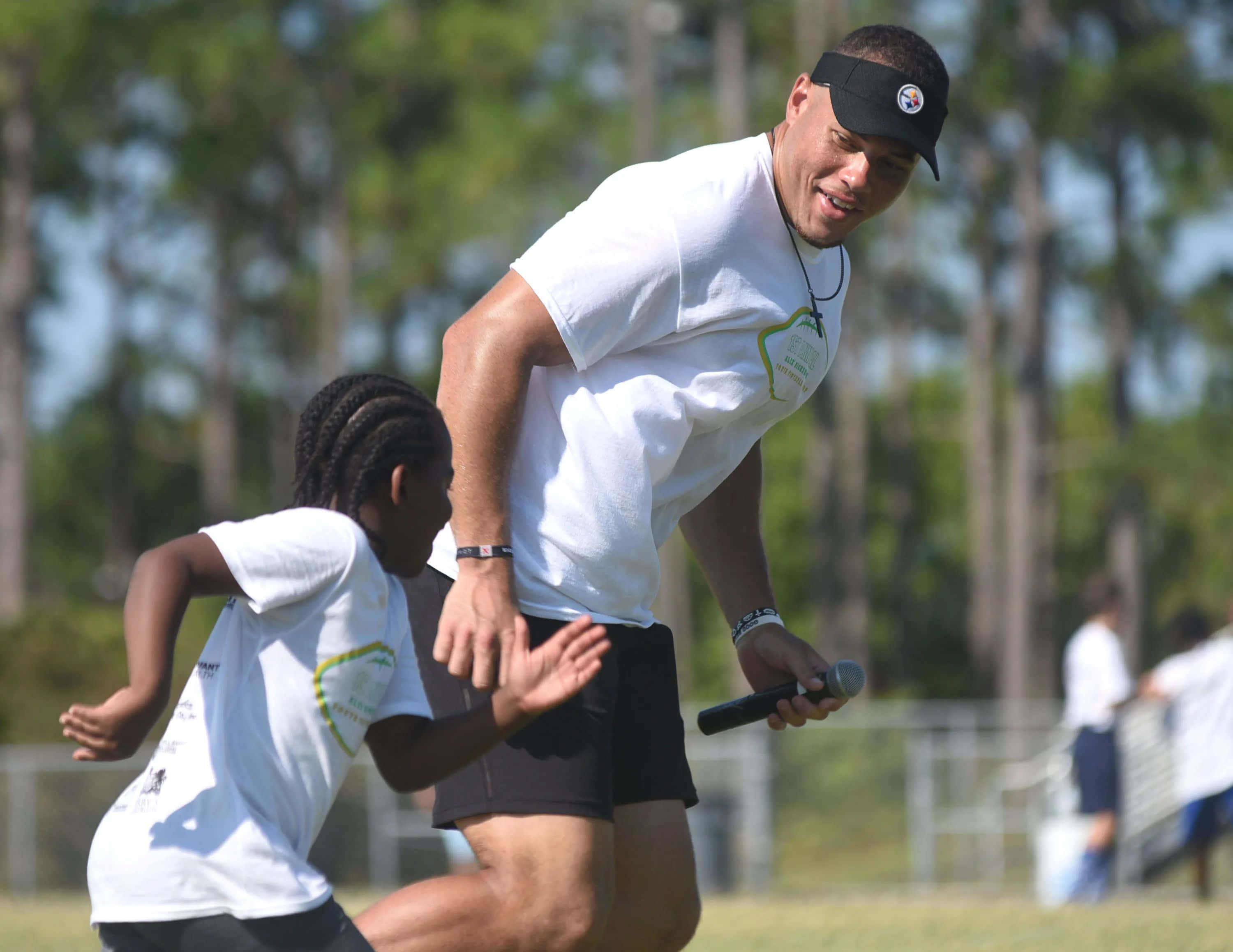 football player, coaching youth, white t-shirt, 2K Desktop Wallpaper