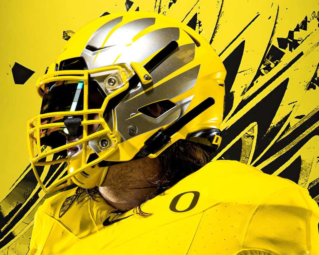 vibrant yellow helmet, black accents, dynamic yellow and black background, HD Desktop Wallpaper