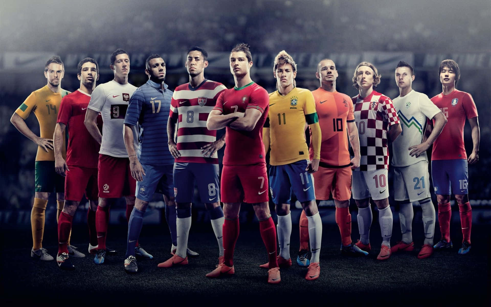 Football Pc, international soccer players, national team jerseys, Full HD Desktop Wallpaper