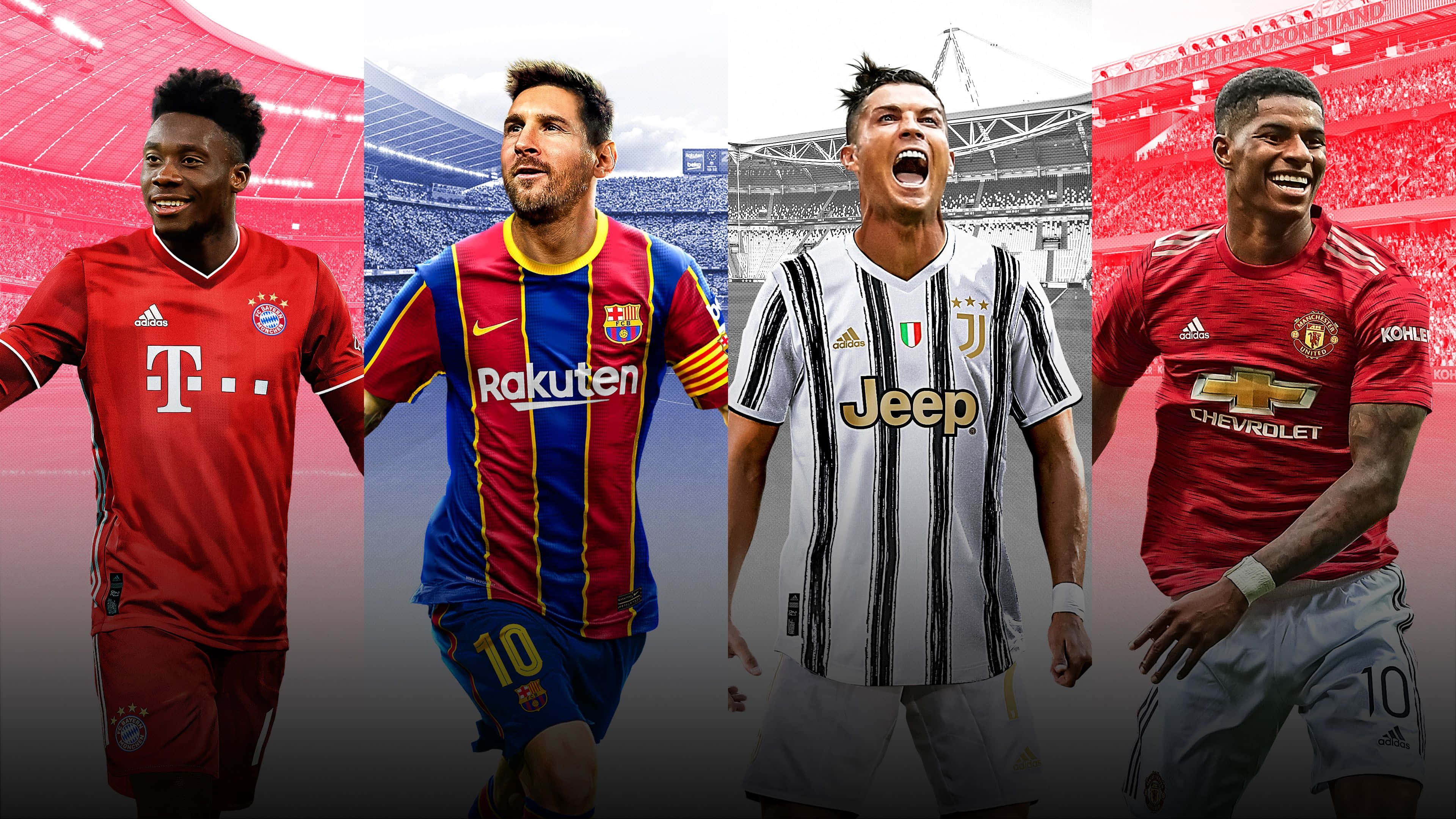 Football Pc, footballers, team jerseys, 4K Desktop Wallpaper