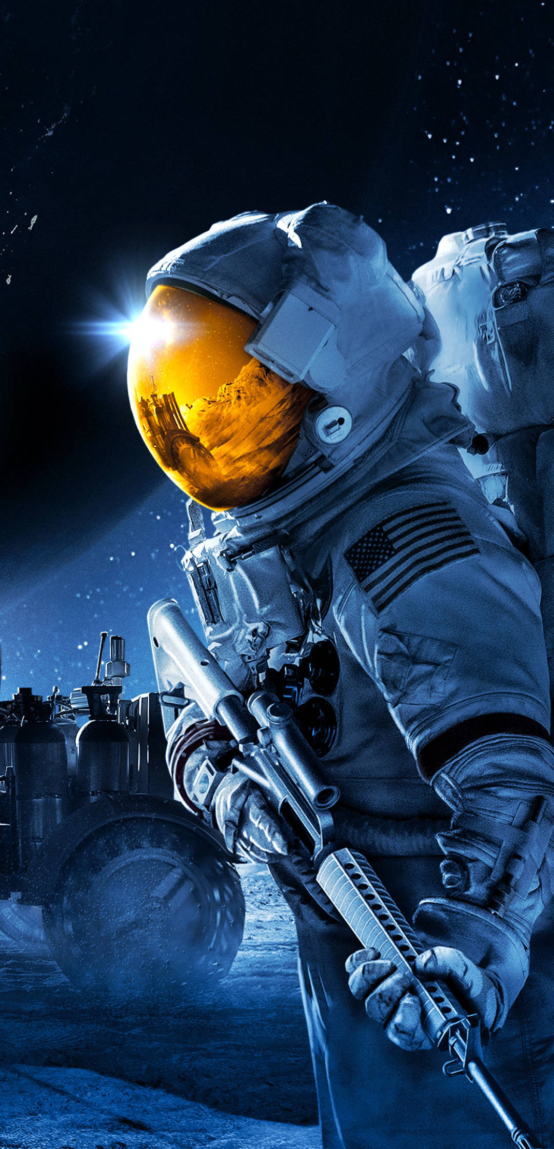 For All Mankind, rifle, astronaut, Full HD Phone Wallpaper