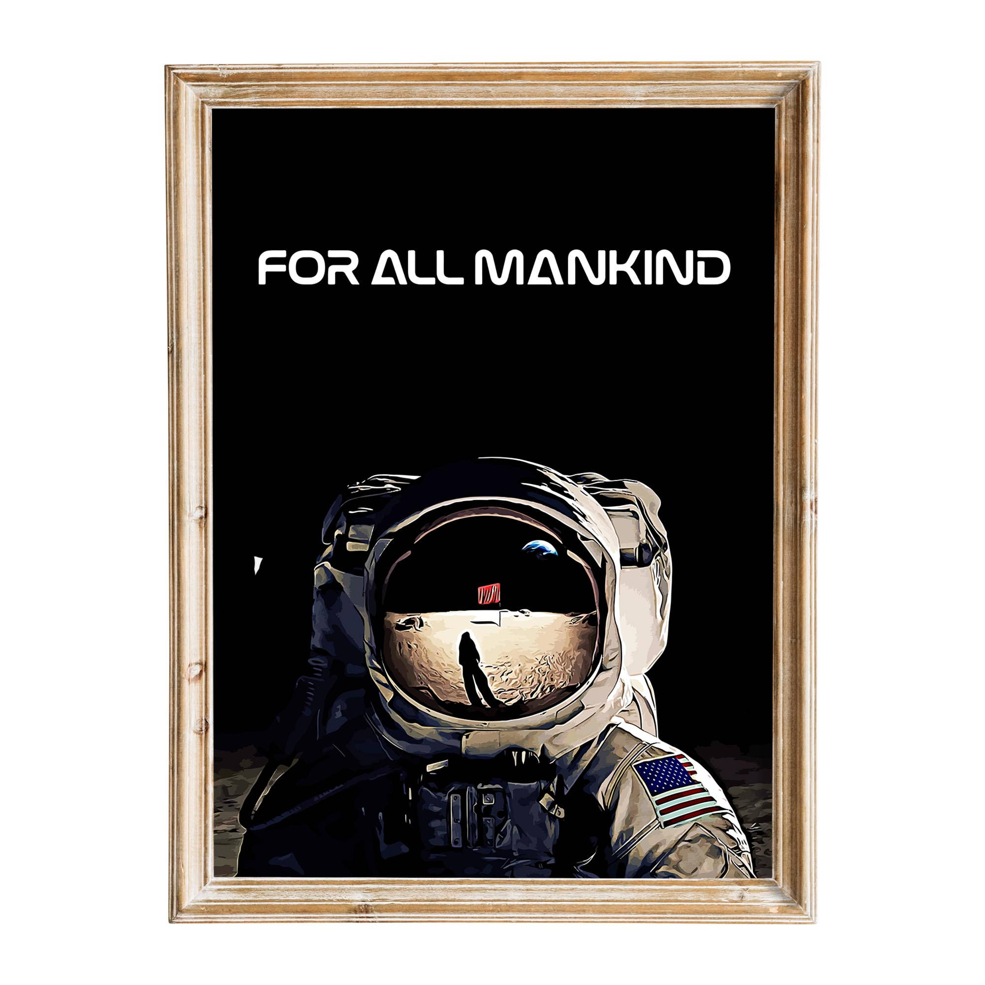 For All Mankind, astronaut, moon, Full HD Desktop Wallpaper