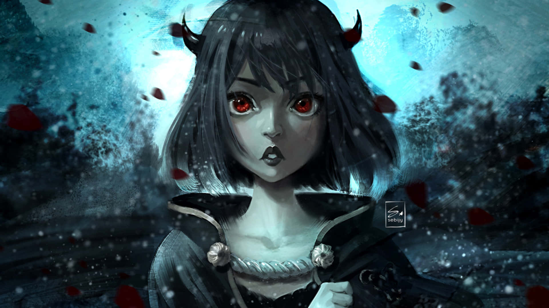 Secre Swallotail, anime girl, red eyes, Full HD Desktop Wallpaper