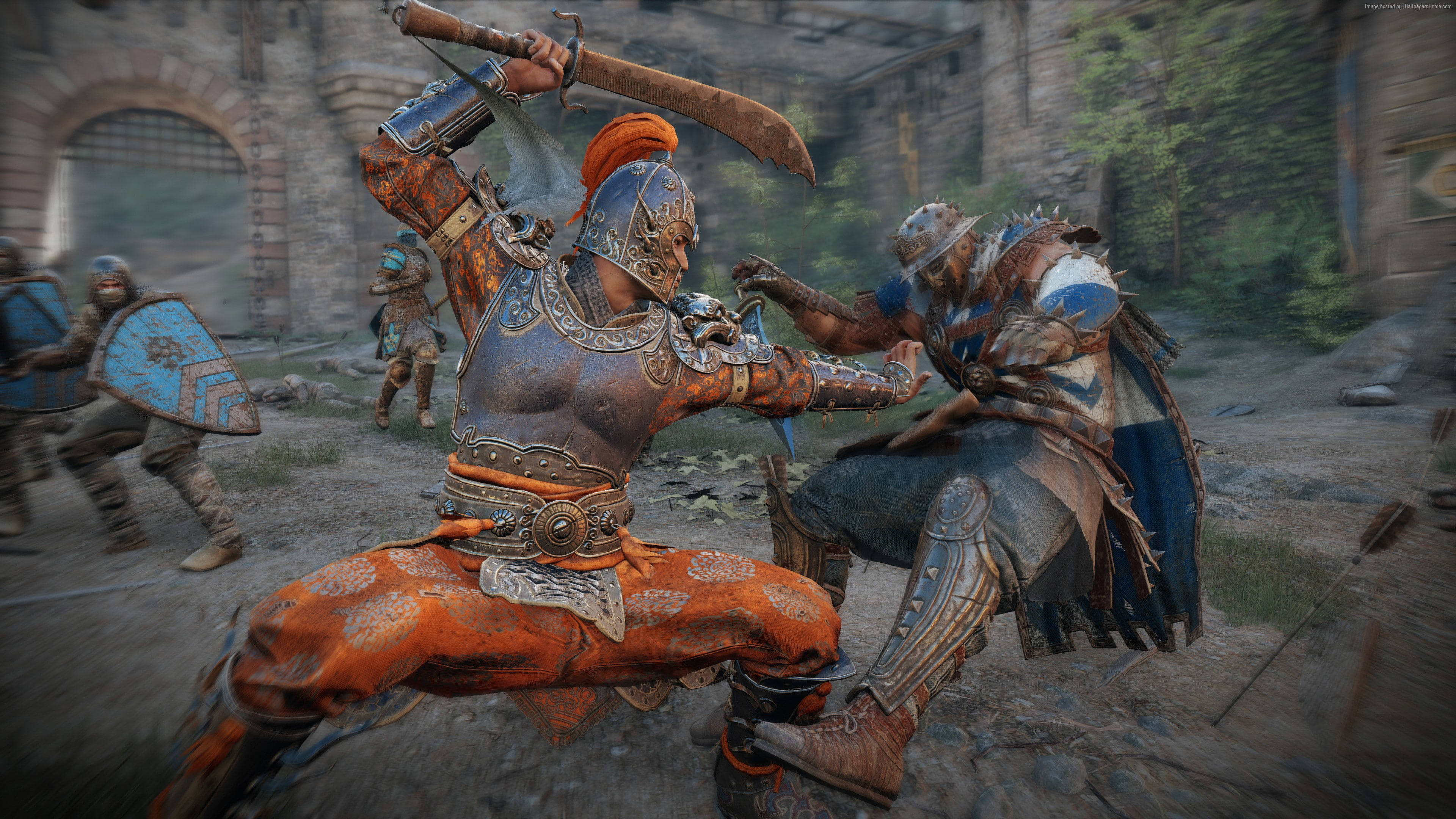 For Honor, 4K Resolution, medieval courtyard, 4K Desktop Wallpaper