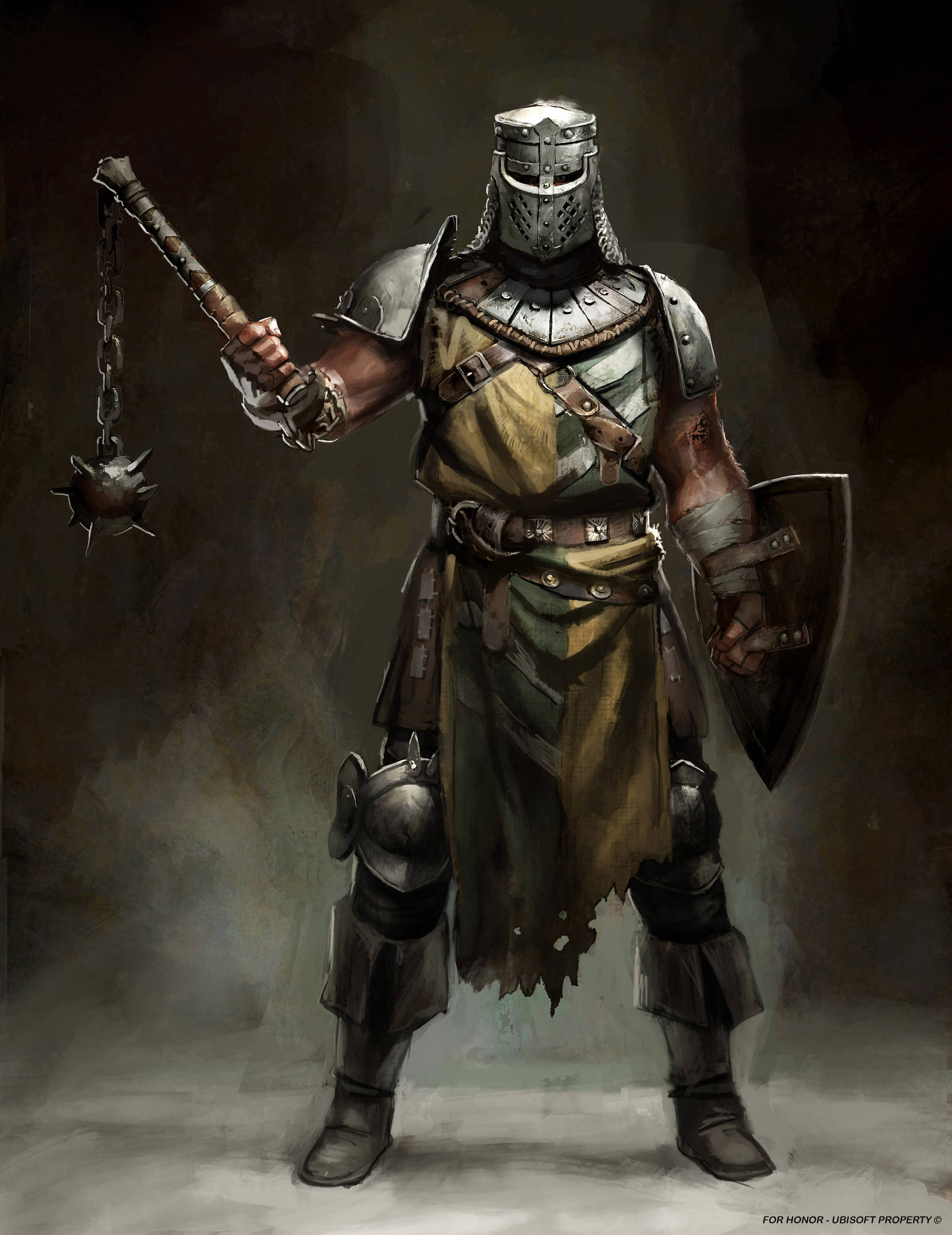 For Honor Conqueror, heavily armored knight, helmeted suit, 4K Phone Wallpaper