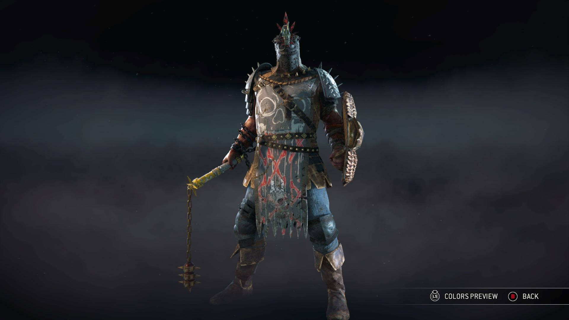 For Honor Conqueror, spiked helmet, bloodstained tattered cloak, Full HD Desktop Wallpaper