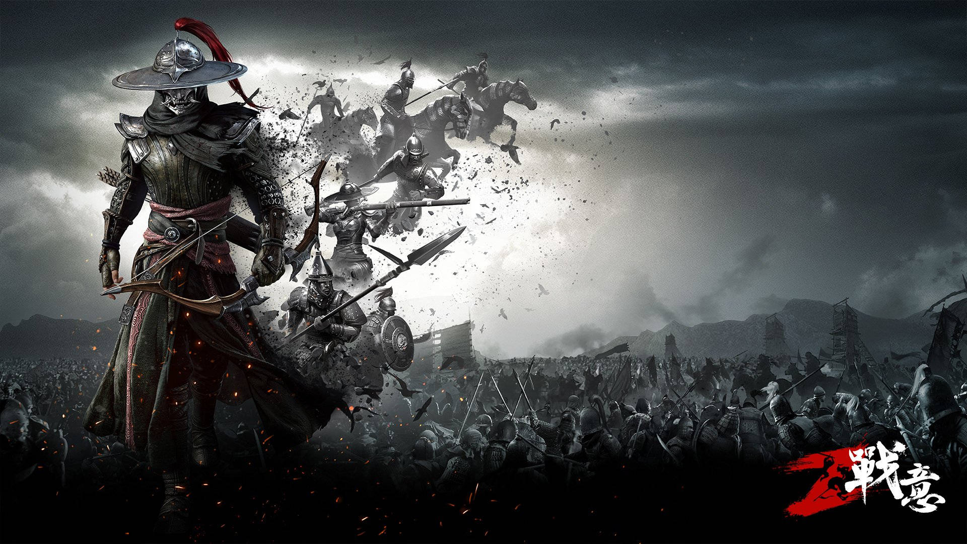 For Honor Conqueror, stormy sky, armored warrior, Full HD Desktop Wallpaper