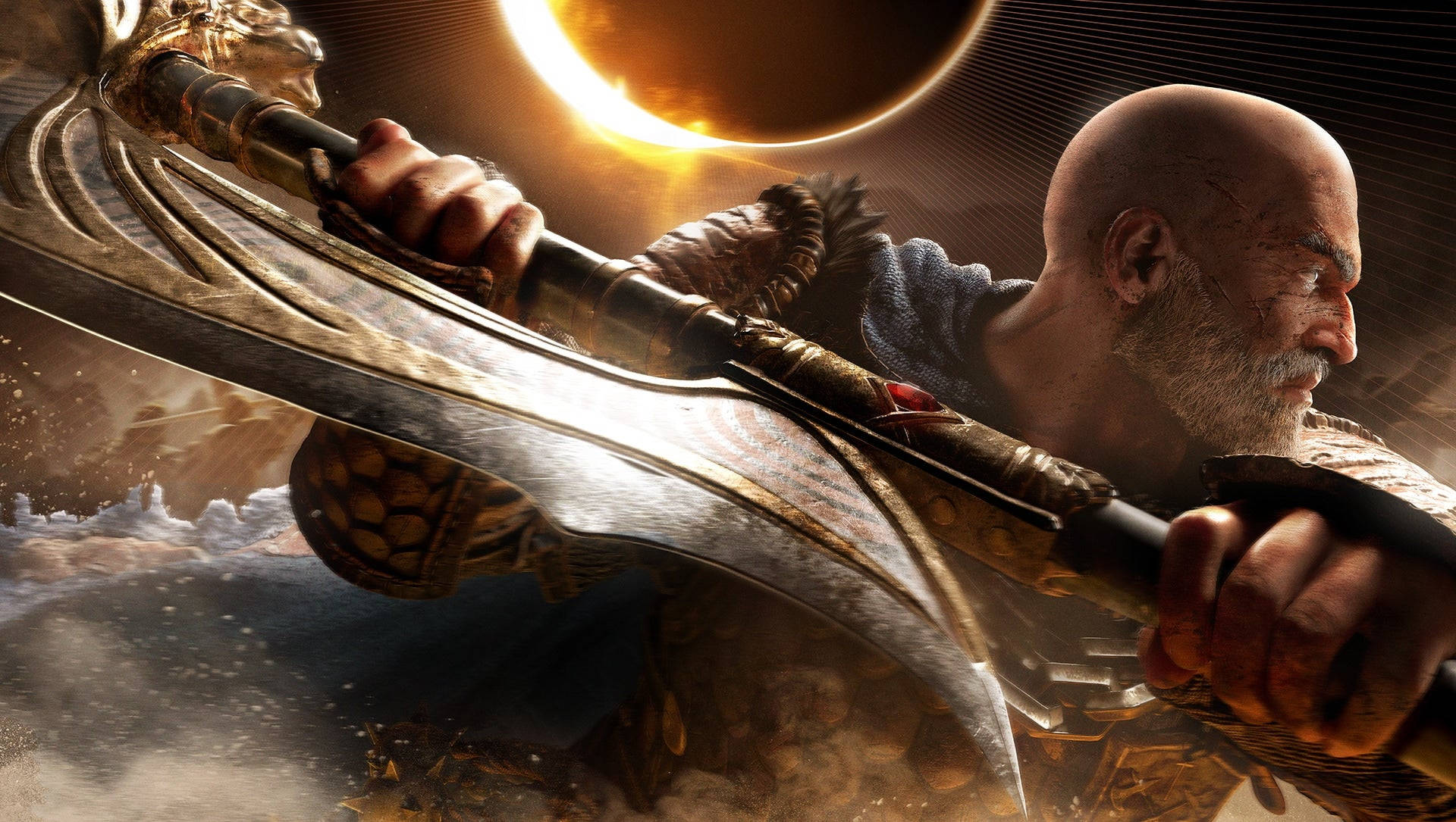 For Honor Conqueror, bald warrior, beard, Full HD Desktop Wallpaper
