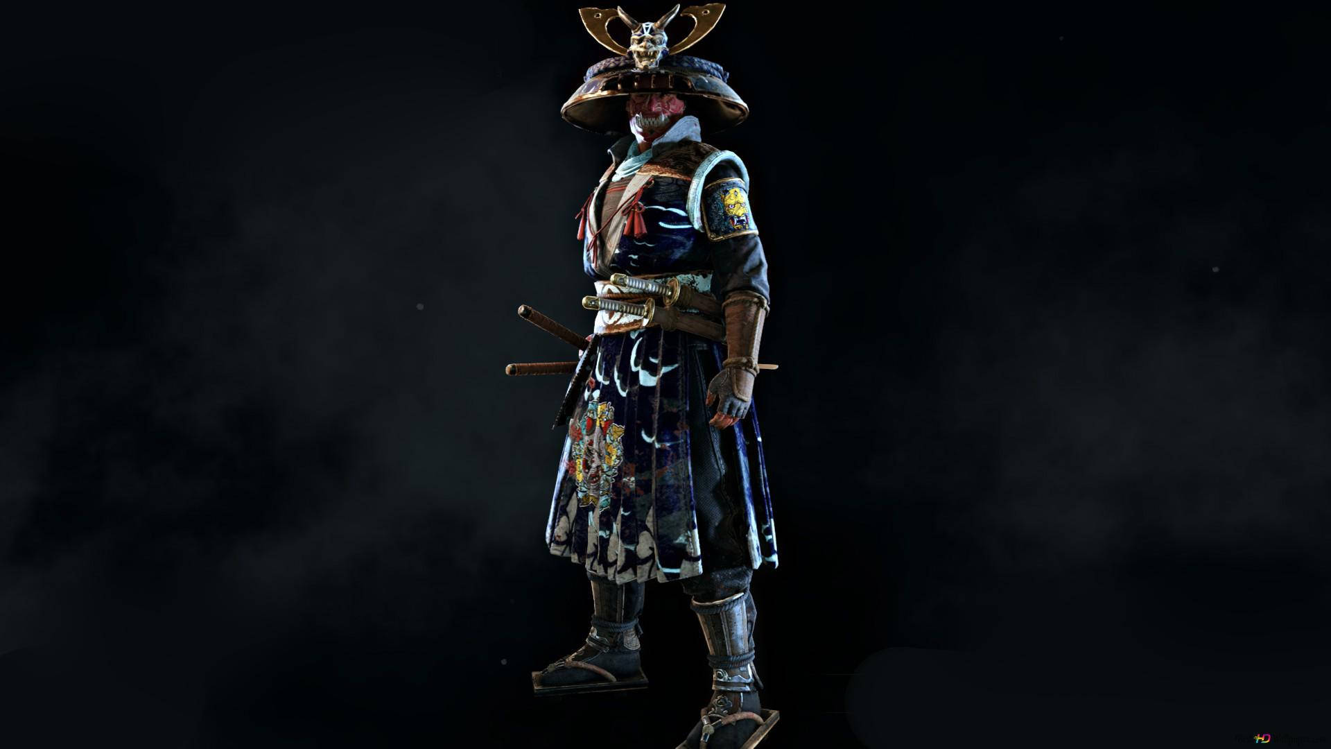 For Honor Conqueror, samurai warrior, ornate dark armor, Full HD Desktop Wallpaper