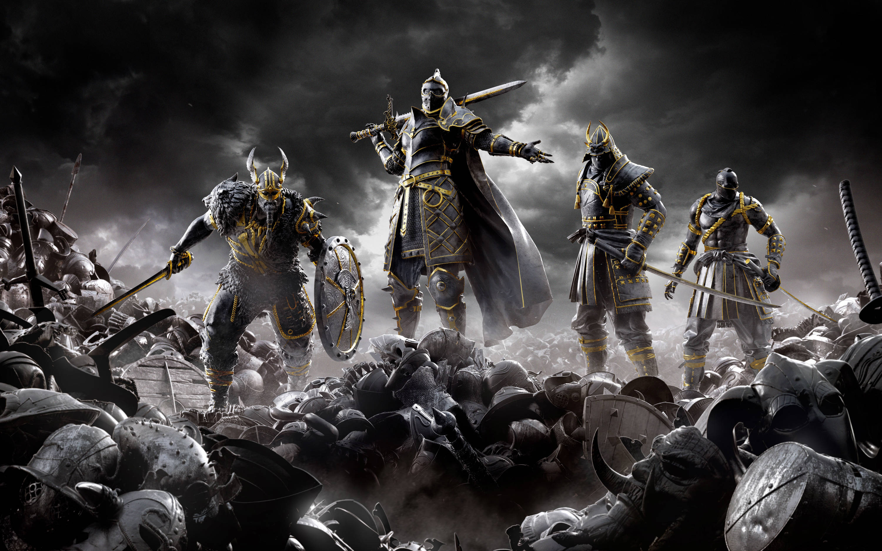 For Honor Conqueror, armored warriors, battlefield, 2K Desktop Wallpaper