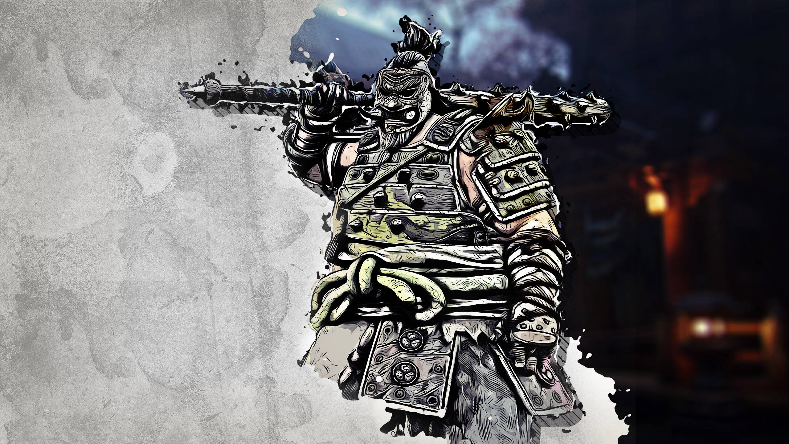 For Honor Conqueror, samurai warrior, spiked weapon, 2K Desktop Wallpaper