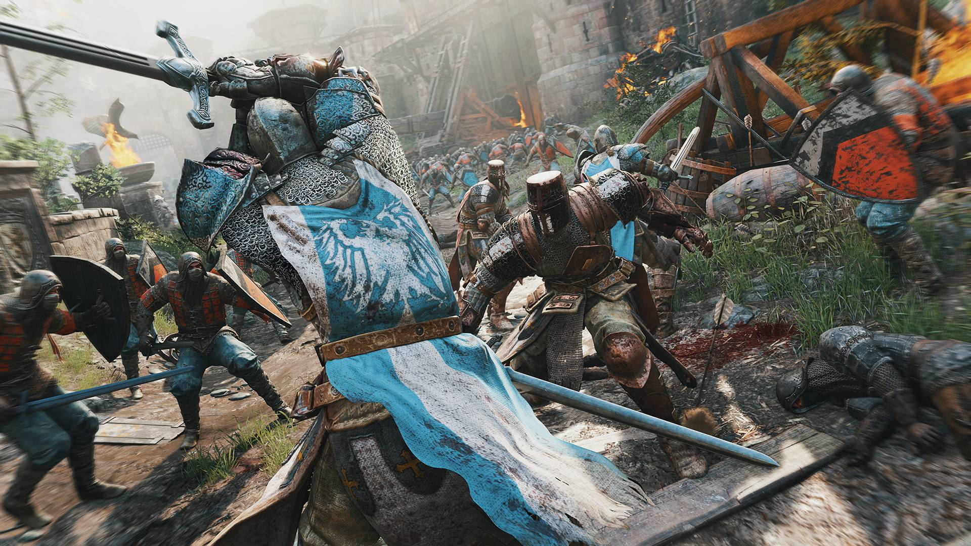 For Honor Game, knights, blue and silver armor, Full HD Desktop Wallpaper