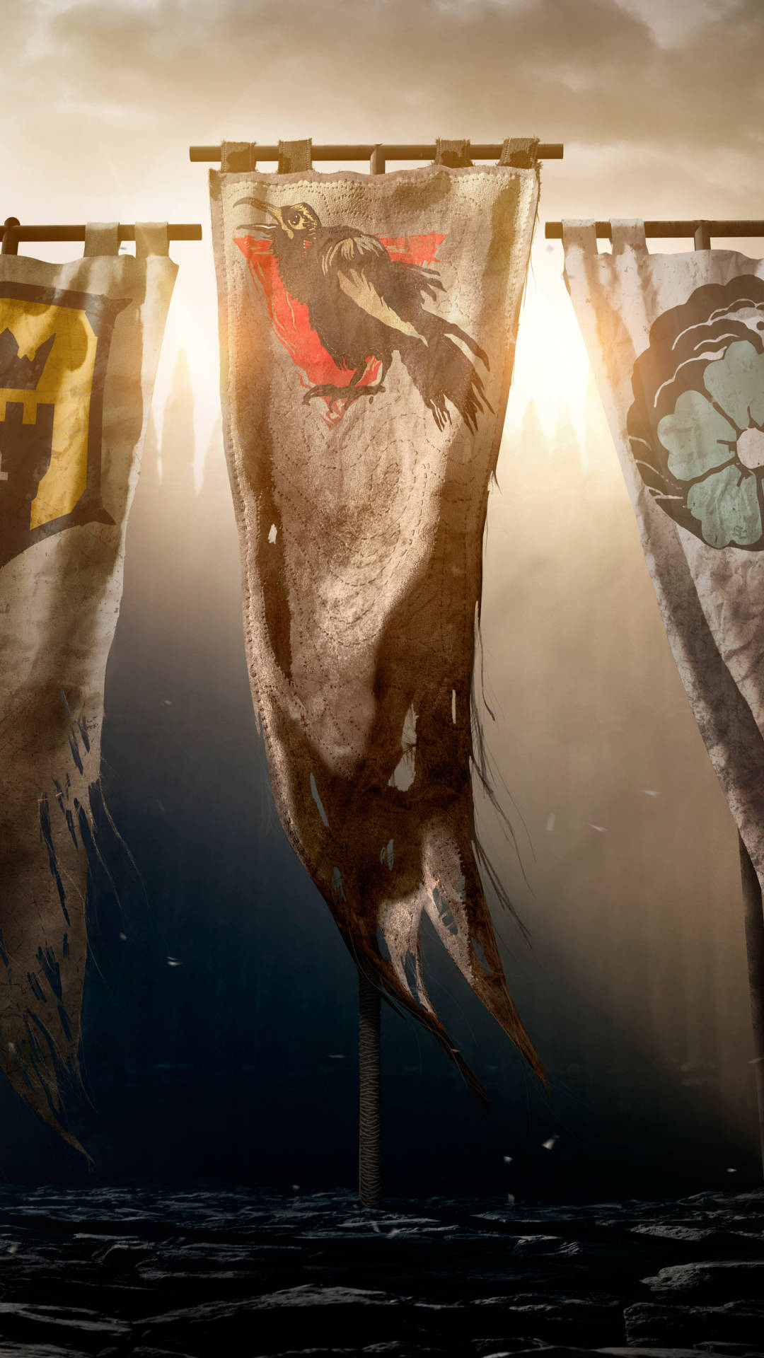 For Honor, medieval banners, heraldic symbols, Full HD Phone Wallpaper