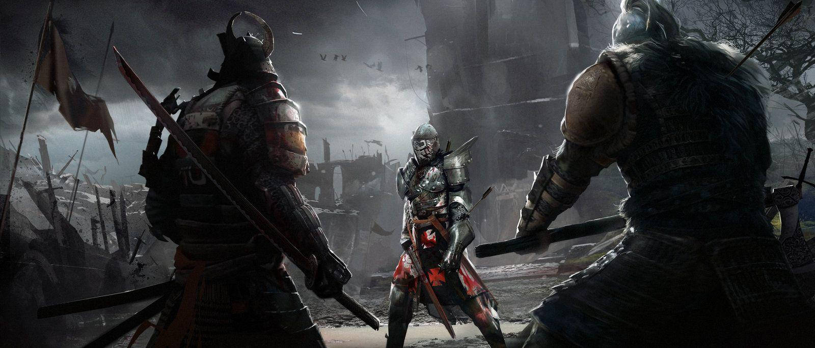 For Honor, three-way faction confrontation, armored warriors, HD Desktop Wallpaper