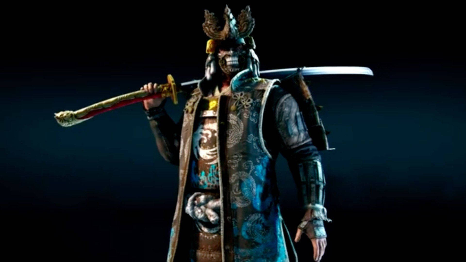 For Honor, dark samurai, blue armor, Full HD Desktop Wallpaper