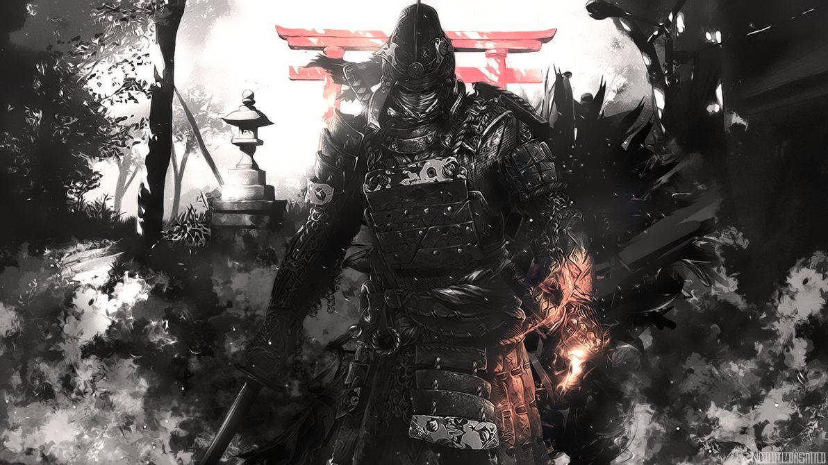 For Honor, samurai warrior, dark armor, SD Desktop Wallpaper
