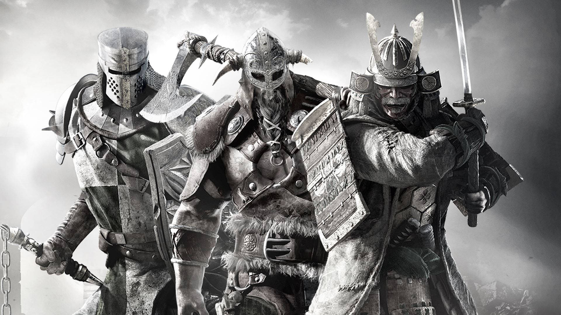 For Honor, warriors, medieval and samurai gear, Full HD Desktop Wallpaper