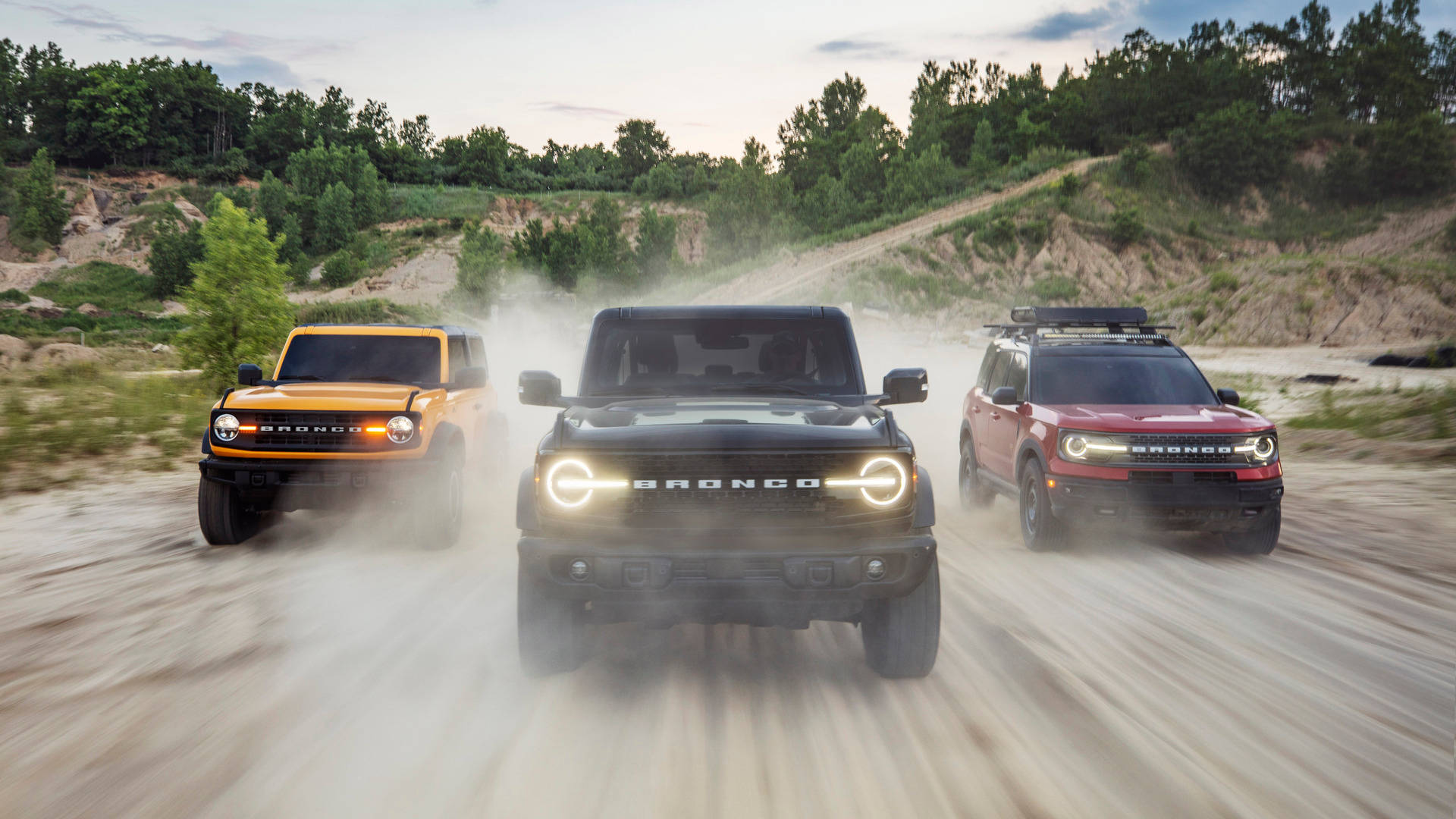 Ford Bronco, orange, black, Full HD Desktop Wallpaper