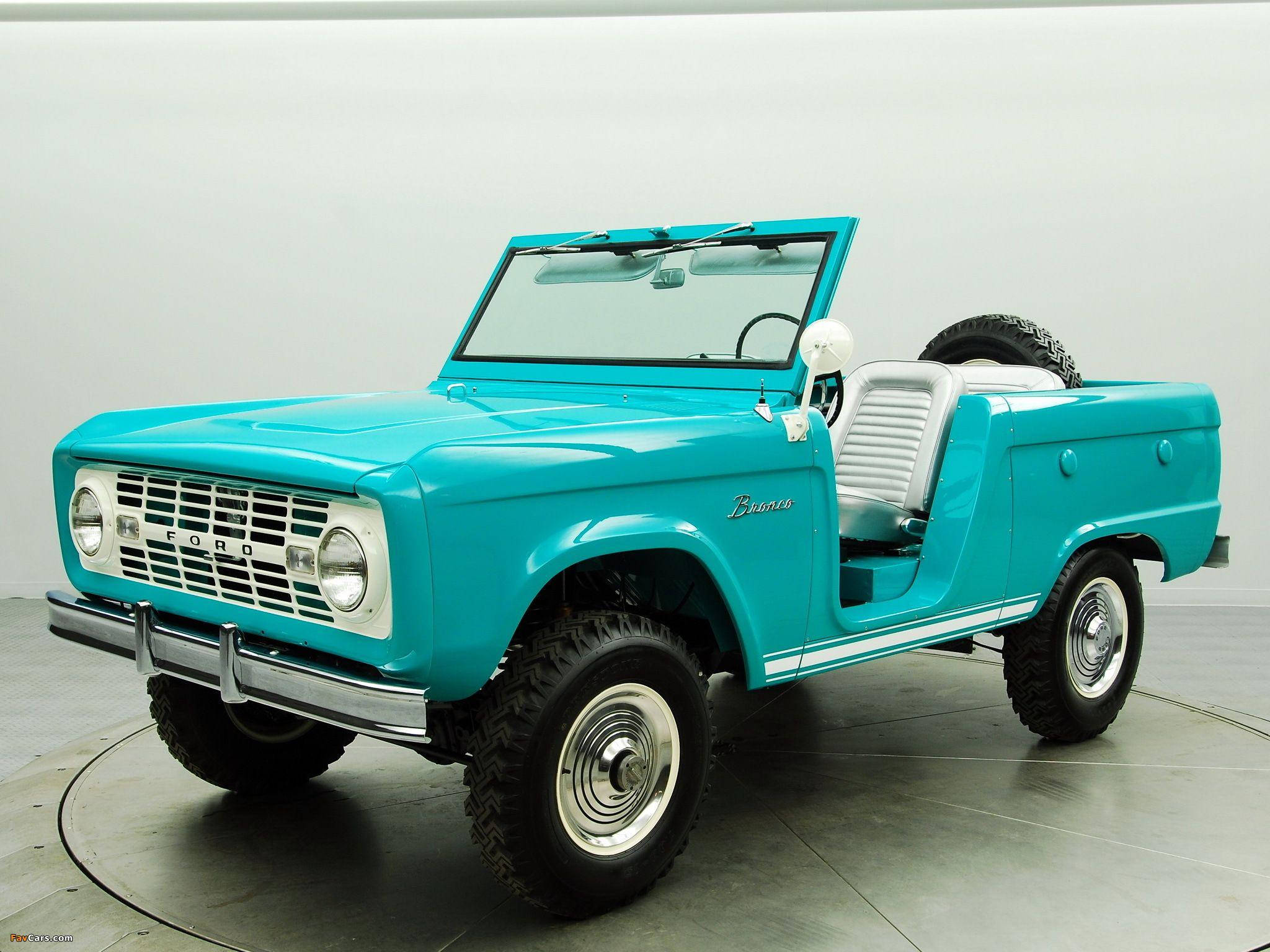 Ford Bronco, vintage, light blue, Full HD Desktop Wallpaper