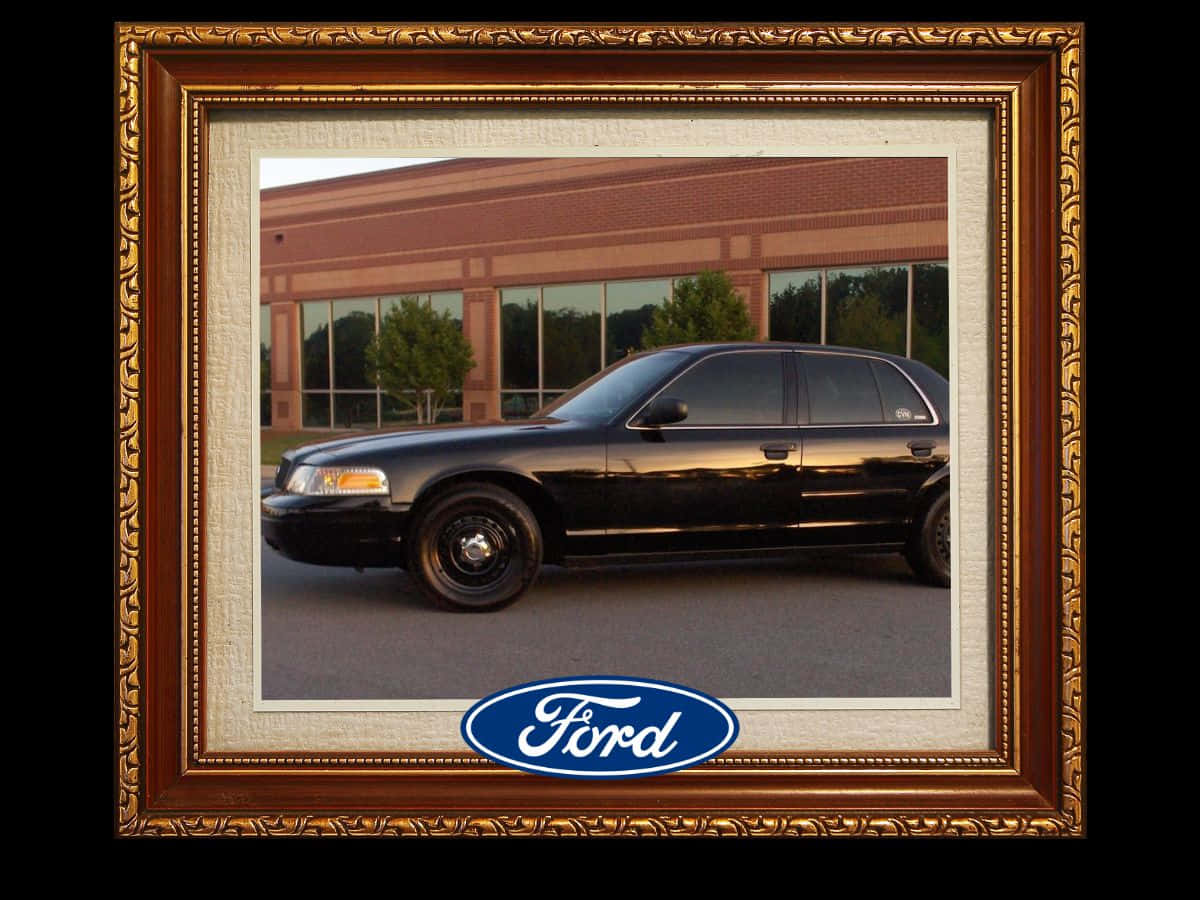 Ford Crown Victoria, black, gold, SD Desktop Wallpaper