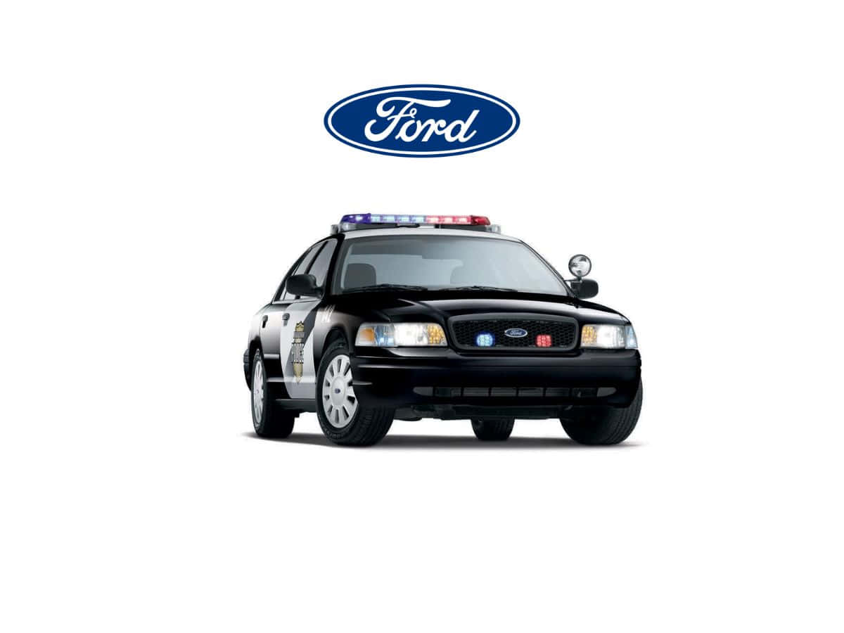 Ford Crown Victoria, black, red blue lights, SD Desktop Wallpaper