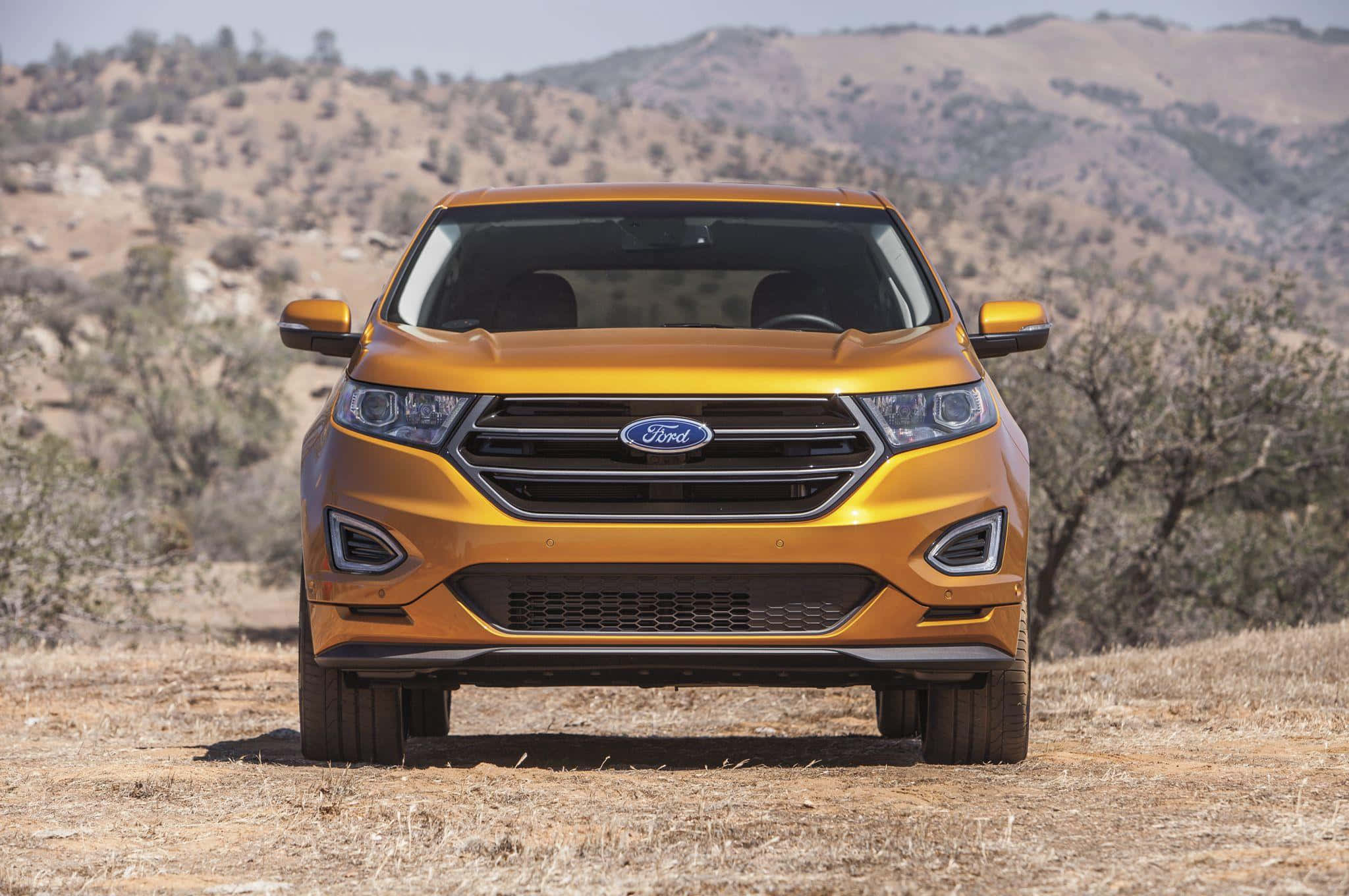 2023 Ford Edge, gold, open road, Full HD Desktop Wallpaper