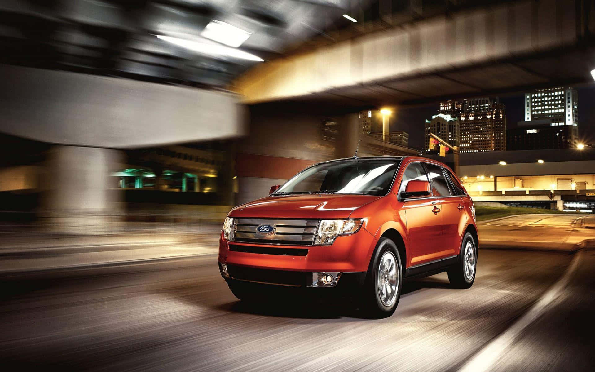 Ford Edge, red, urban tunnel, Full HD Desktop Wallpaper