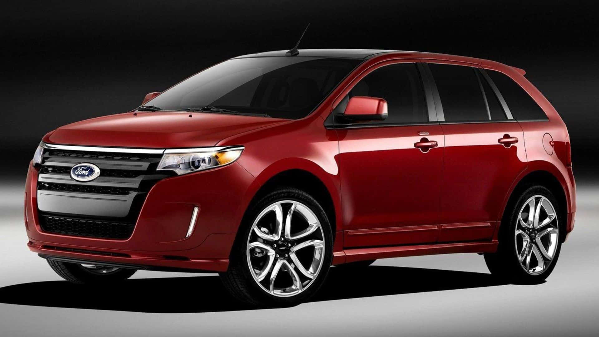 Ford Edge, glossy red, studio setting, Full HD Desktop Wallpaper