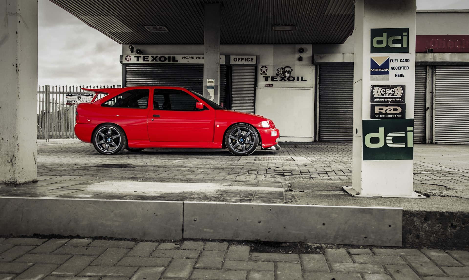 Ford Escort, red, sports car, Full HD Desktop Wallpaper