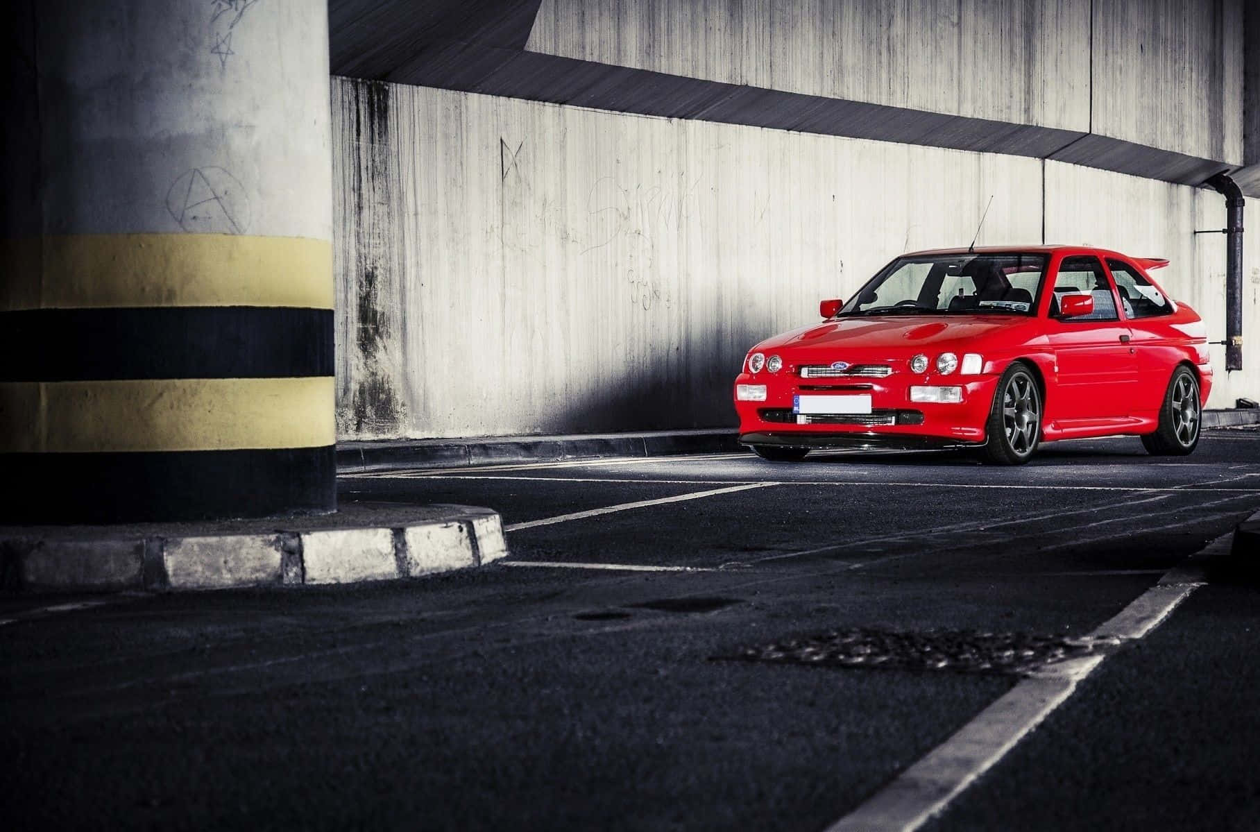Ford Escort, red, sports car, HD Desktop Wallpaper