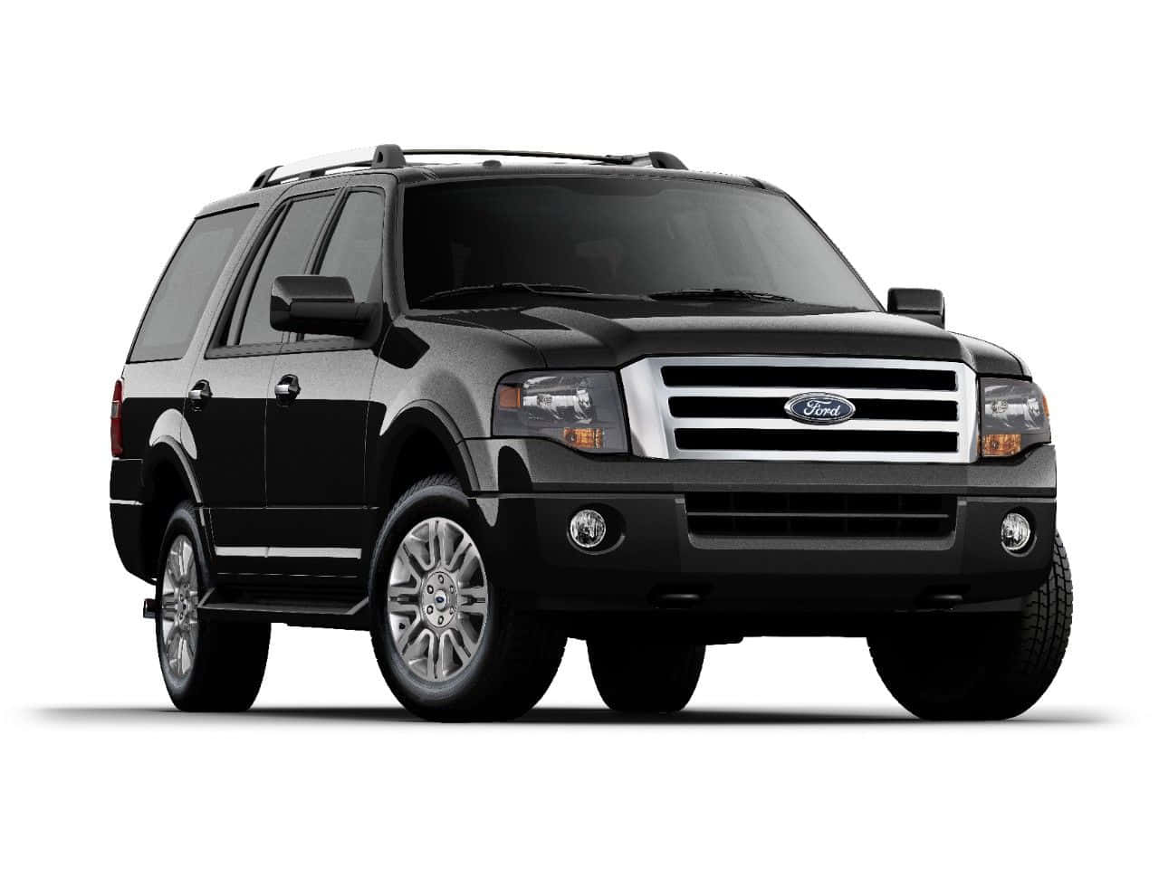 Ford Expedition, sleek black, studio lighting, HD Desktop Wallpaper