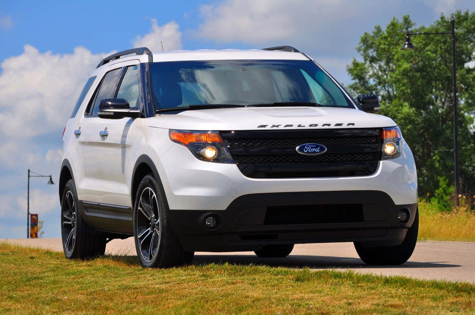 Ford Explorer, 2021, white, HD Desktop Wallpaper