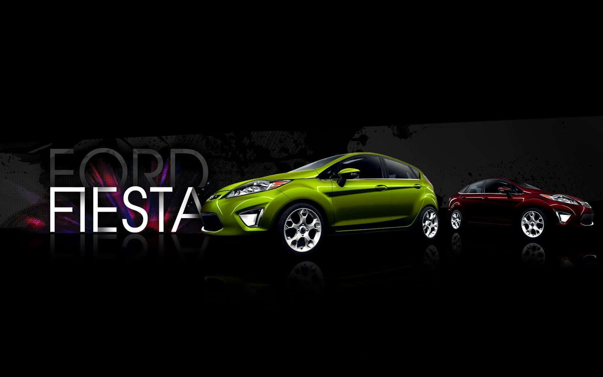 Ford Fiesta, lime green, red, Full HD Desktop Wallpaper
