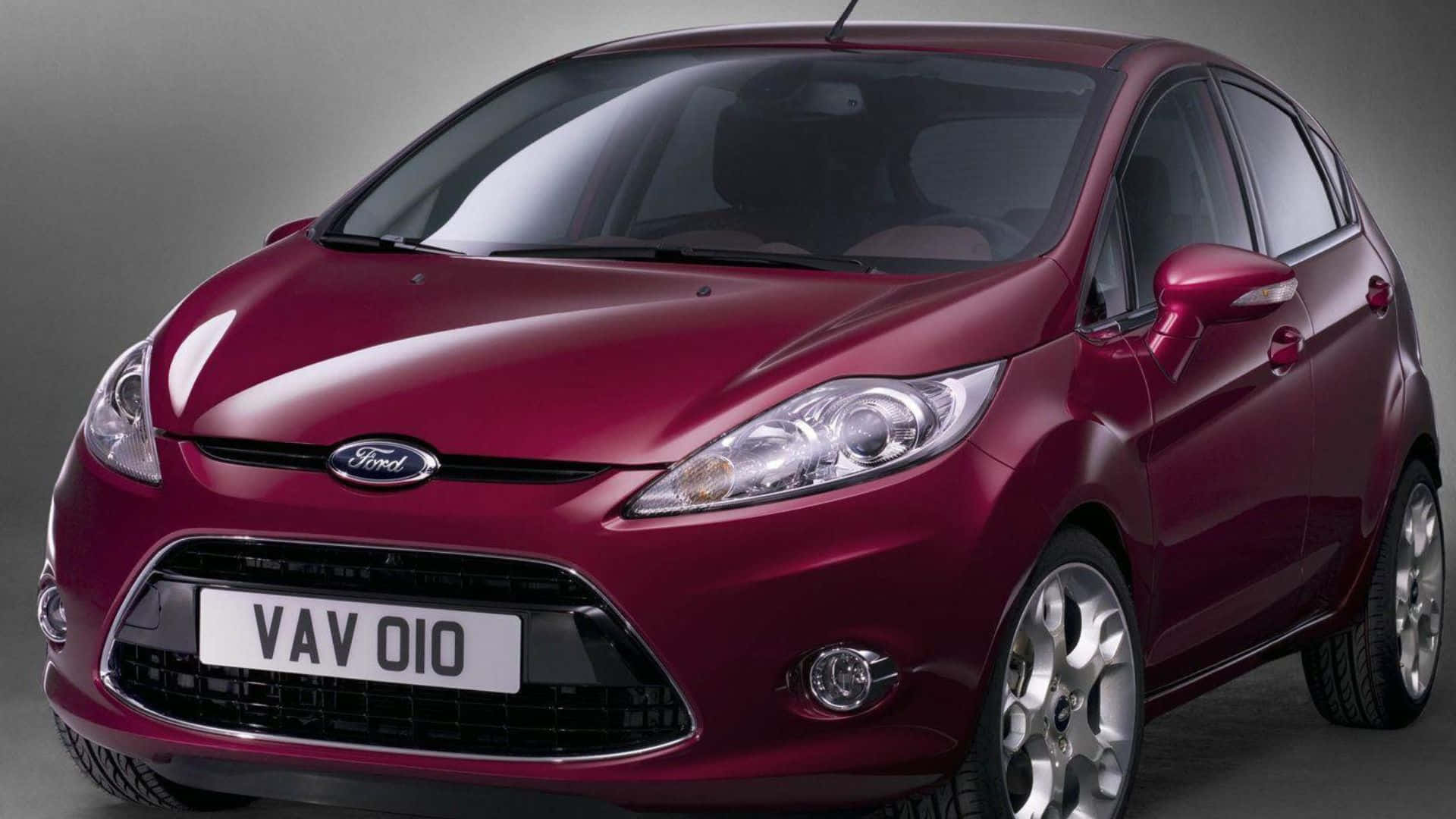 Ford Fiesta, maroon, glossy, Full HD Desktop Wallpaper