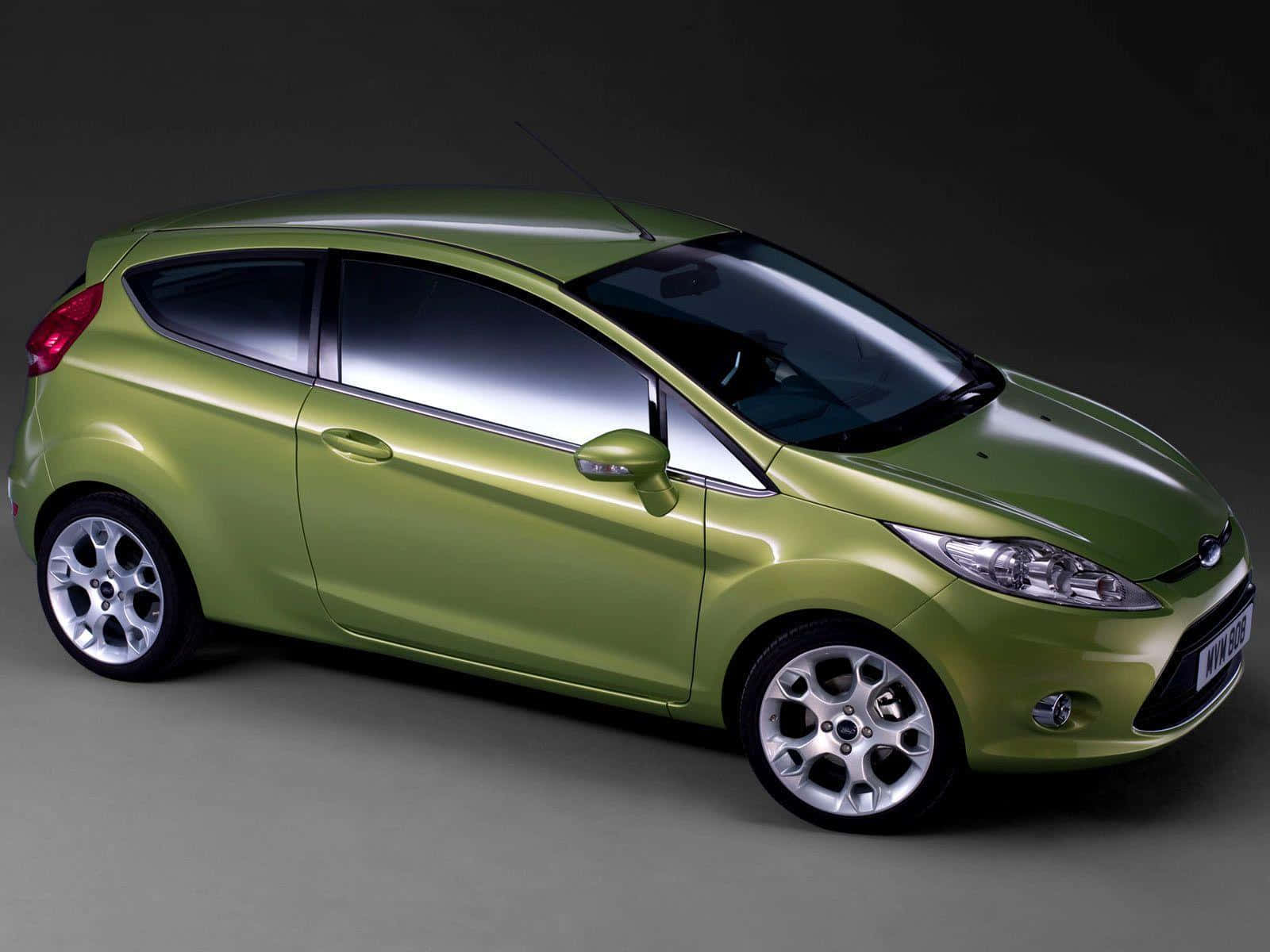Ford Fiesta, lime green, hatchback, HD Desktop Wallpaper