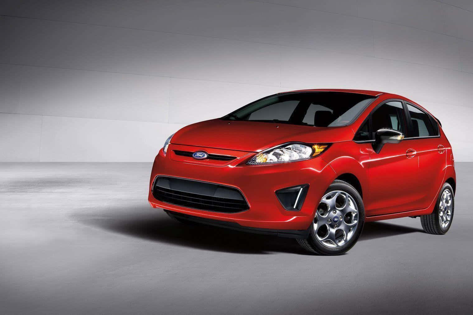 Ford Fiesta, glossy red, hatchback, HD Desktop Wallpaper