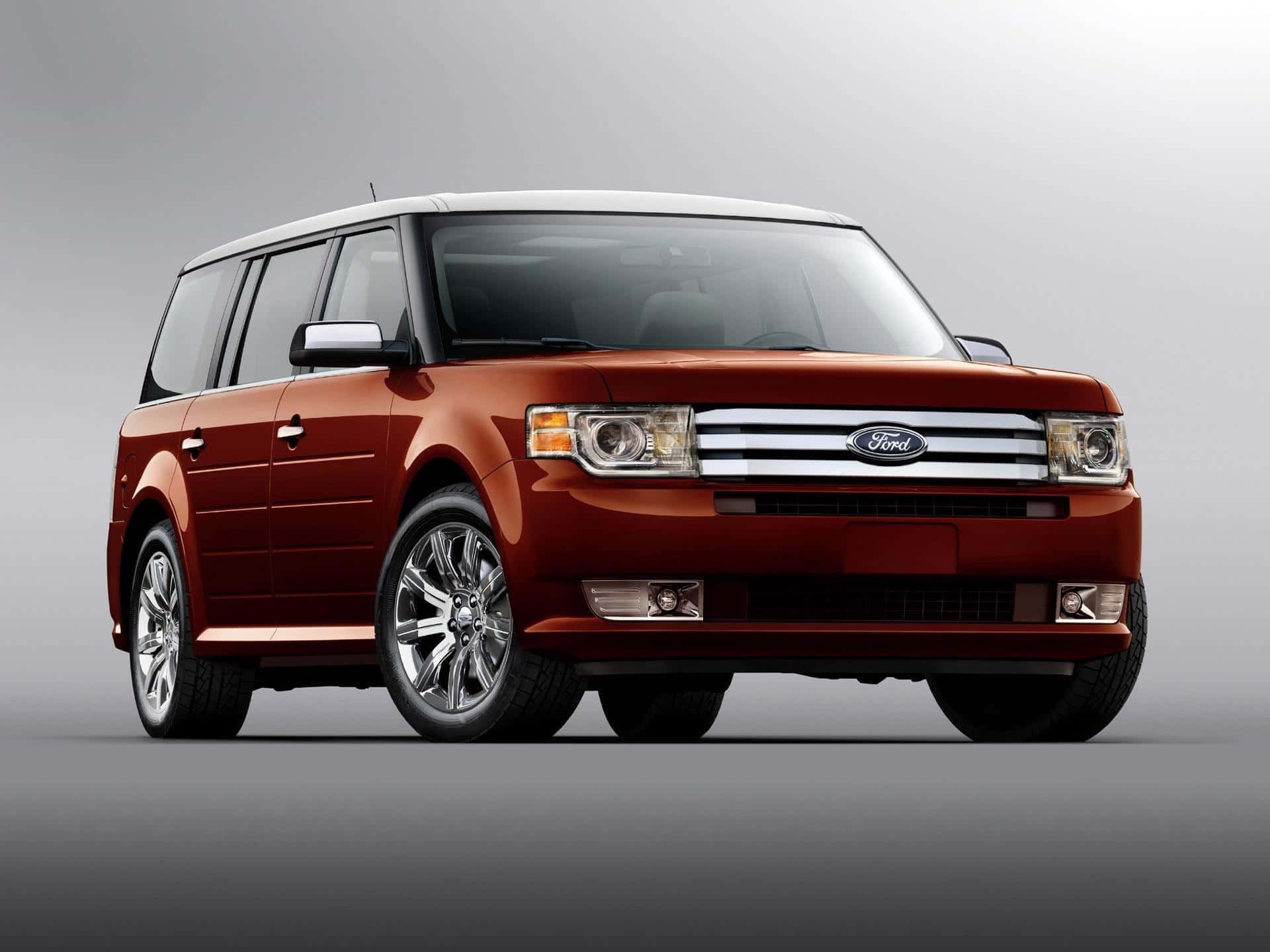 Ford Flex, red, chrome accents, Full HD Desktop Wallpaper