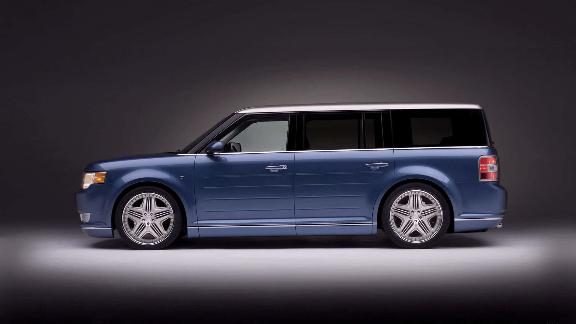 Ford Flex, blue, silver rims, Full HD Desktop Wallpaper
