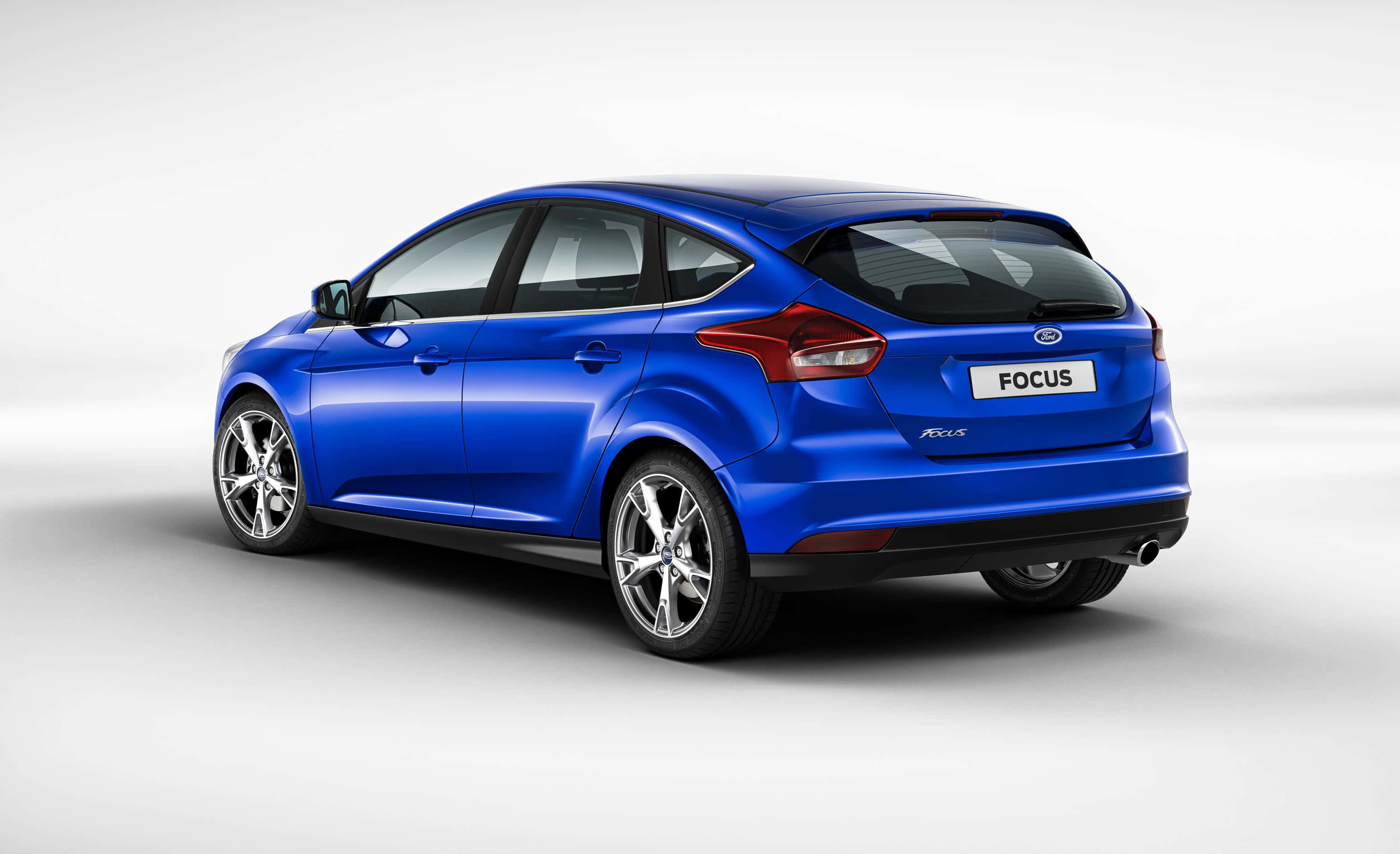 Ford Focus, vibrant blue, hatchback, 2K Desktop Wallpaper