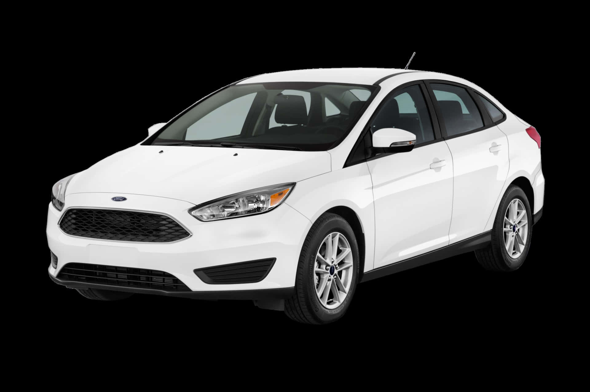Ford Focus, white, black background, Full HD Desktop Wallpaper