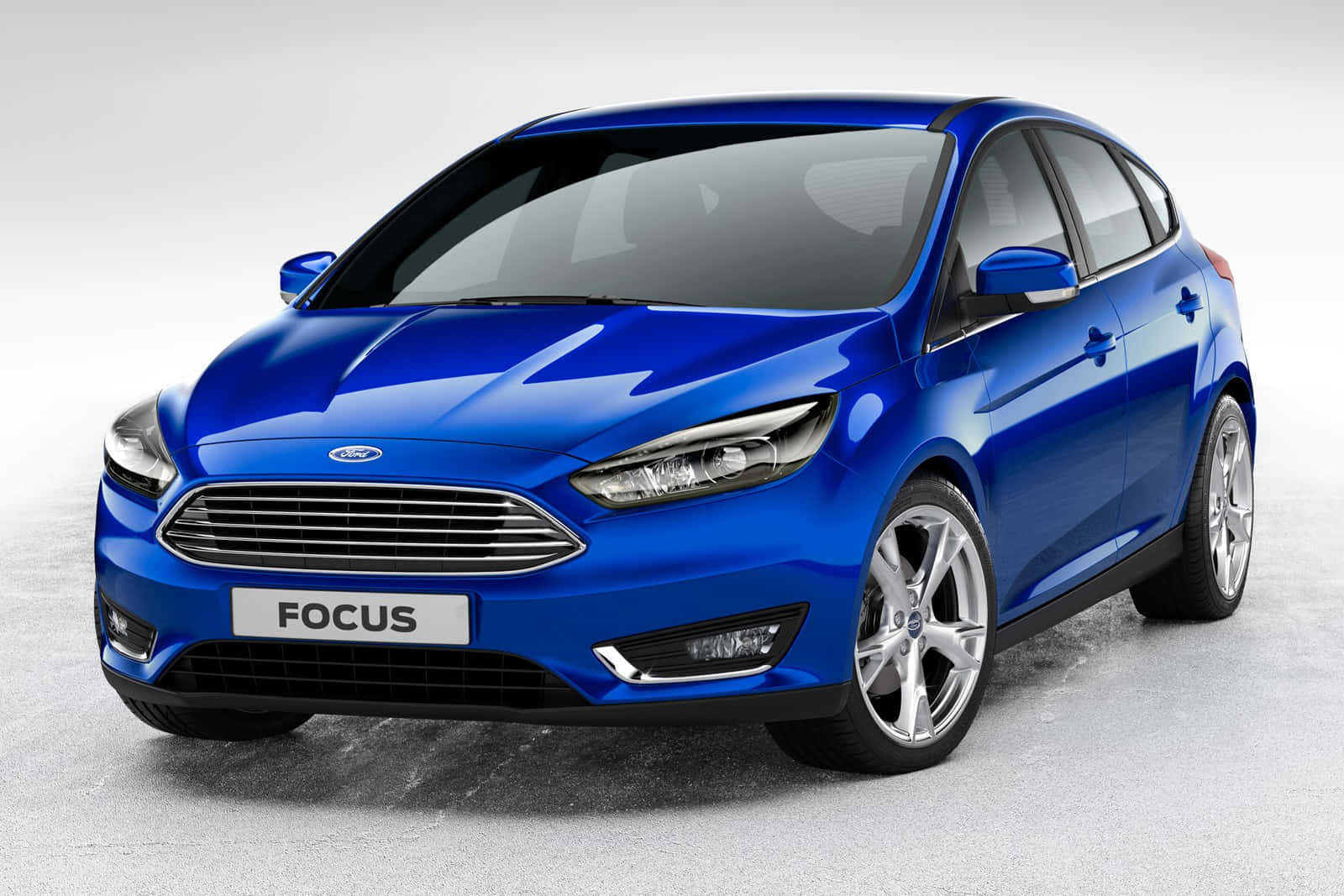 Ford Focus, glossy blue, hatchback, HD Desktop Wallpaper