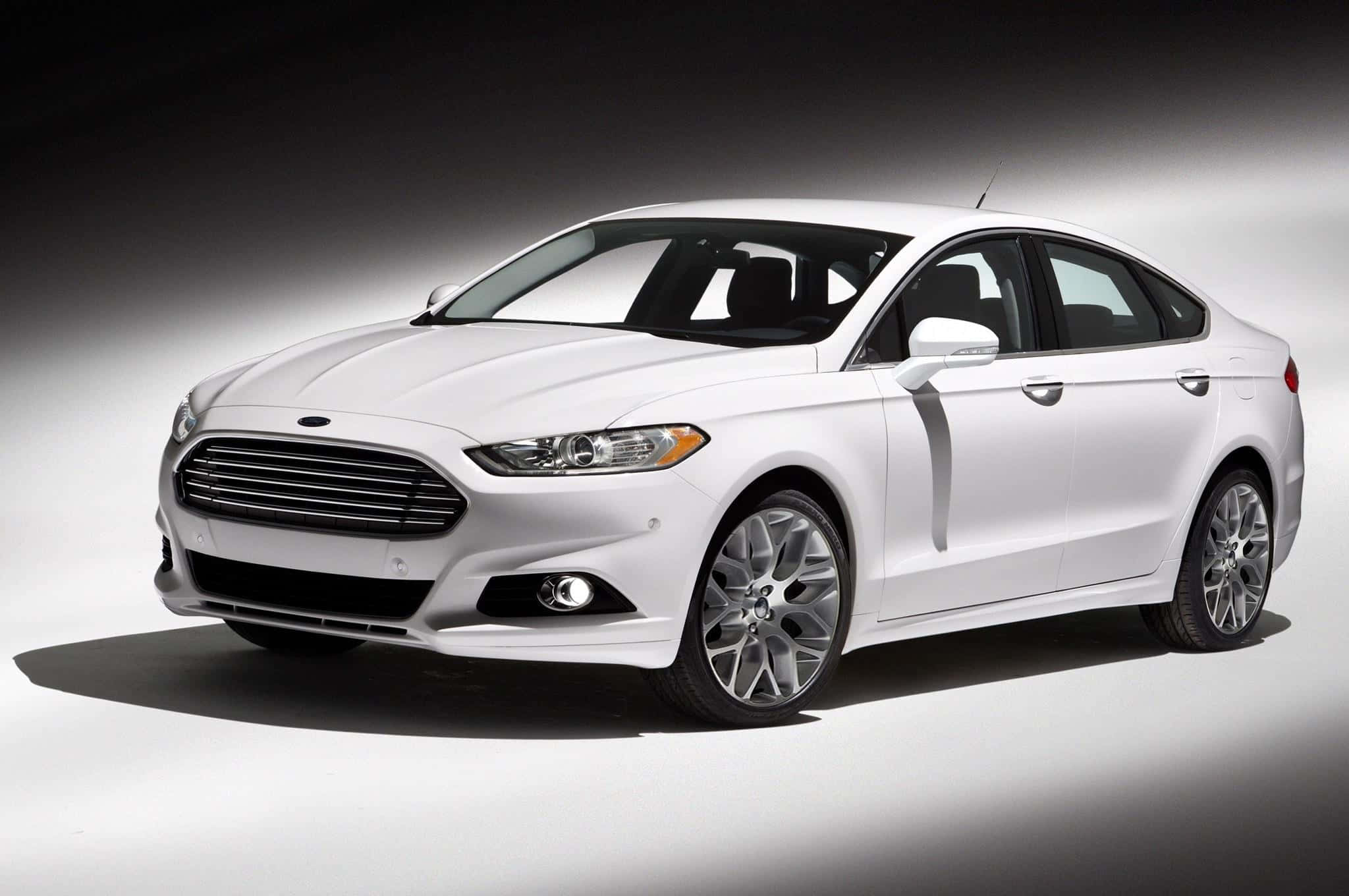 Ford Fusion, white, sedan, Full HD Desktop Wallpaper