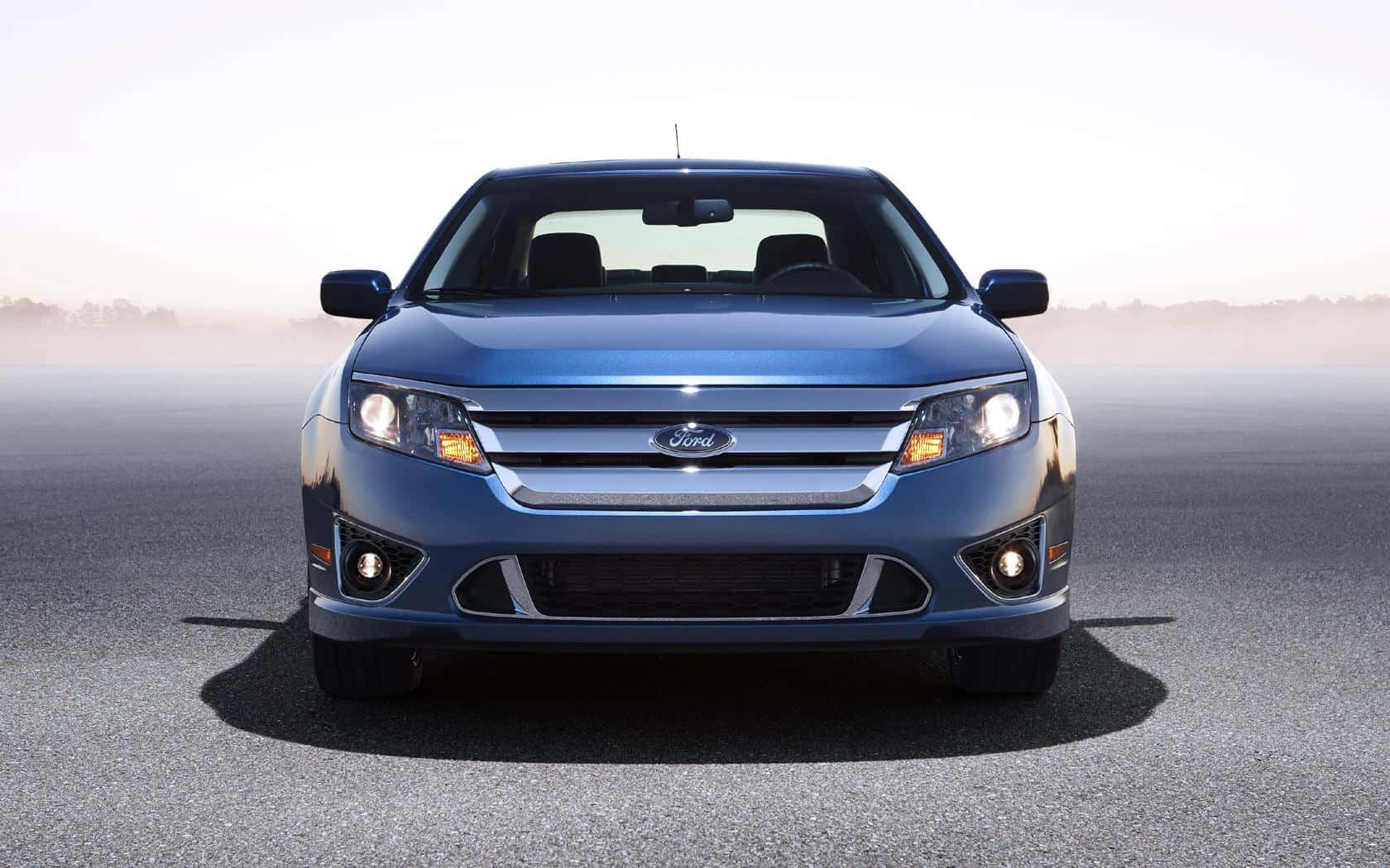 Ford Fusion, blue, urban setting, HD Desktop Wallpaper
